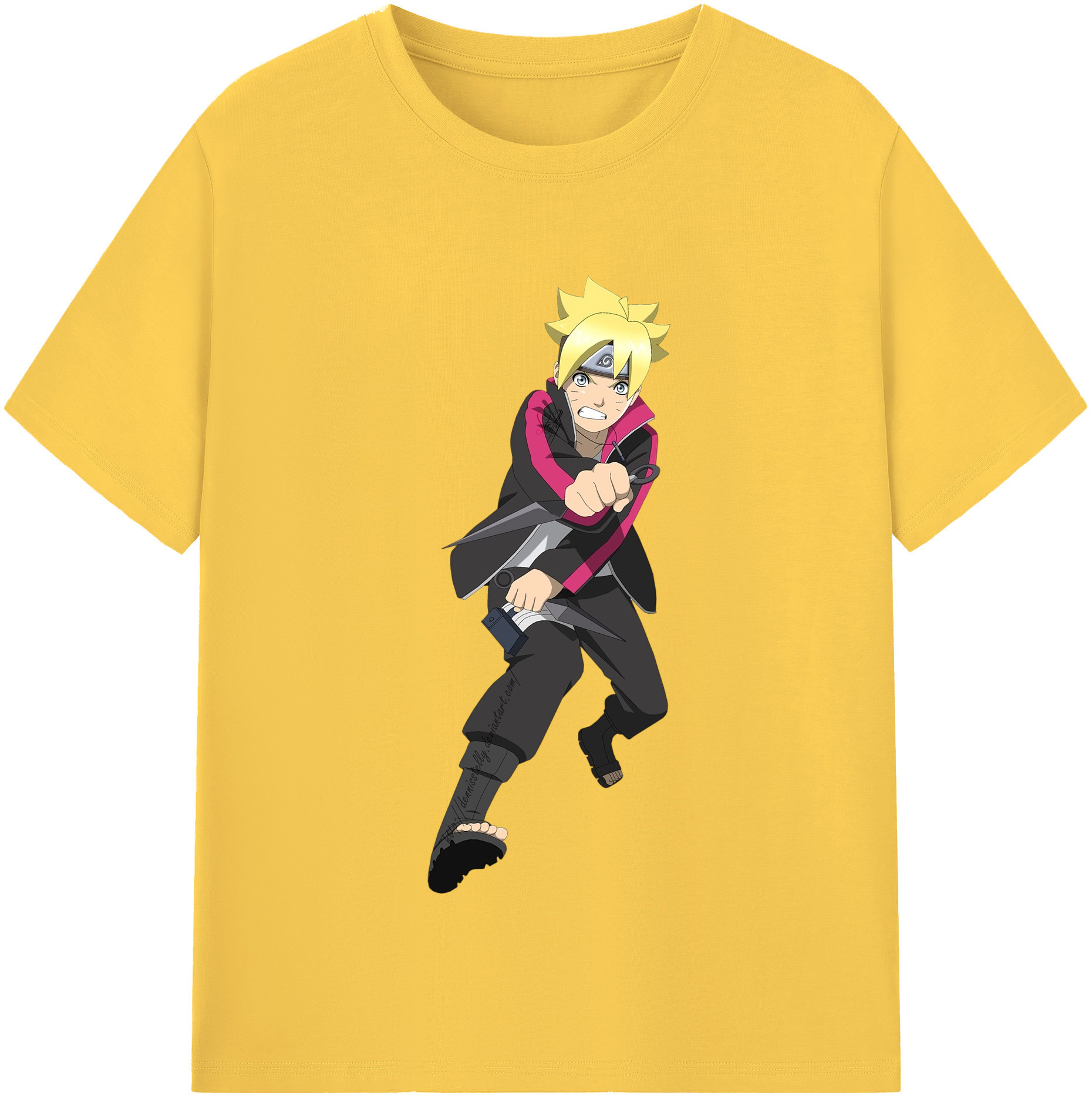 （画像用） NARUTO -ナルト- うずまき ボルト Uzumaki Boruto 綿100％半袖Tシャツ（フロントプリント）