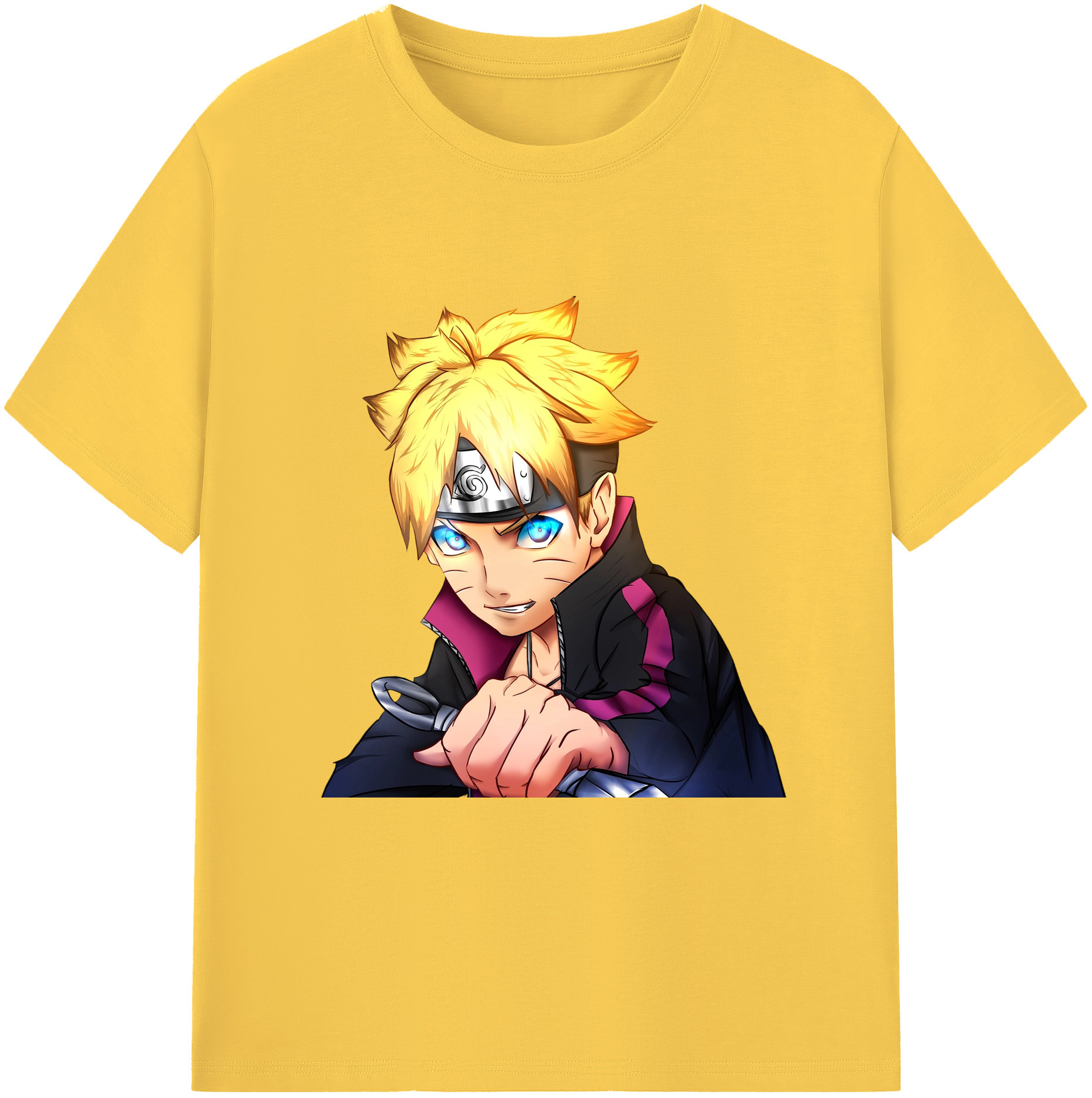 （画像用） NARUTO -ナルト- うずまき ボルト Uzumaki Boruto 綿100％半袖Tシャツ（フロントプリント）