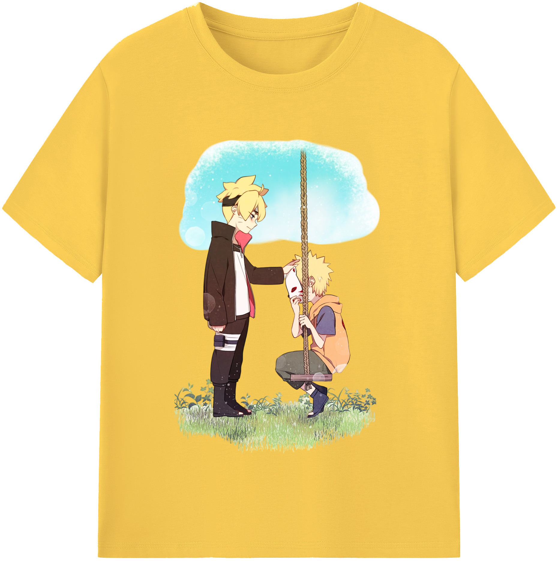 （画像用） NARUTO -ナルト- うずまき ボルト Uzumaki Boruto 綿100％半袖Tシャツ（フロントプリント）