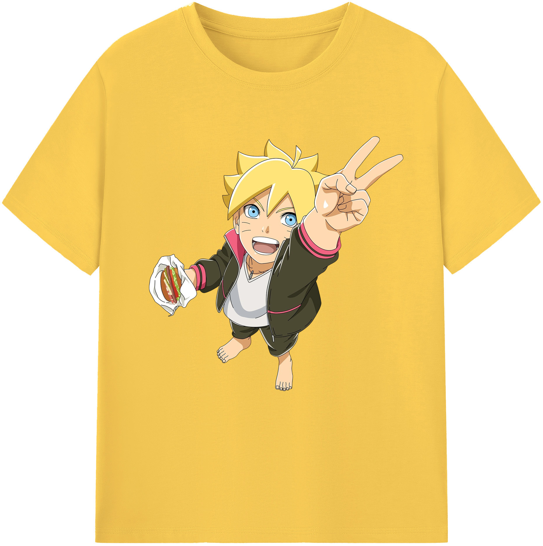 （画像用） NARUTO -ナルト- うずまき ボルト Uzumaki Boruto 綿100％半袖Tシャツ（フロントプリント）