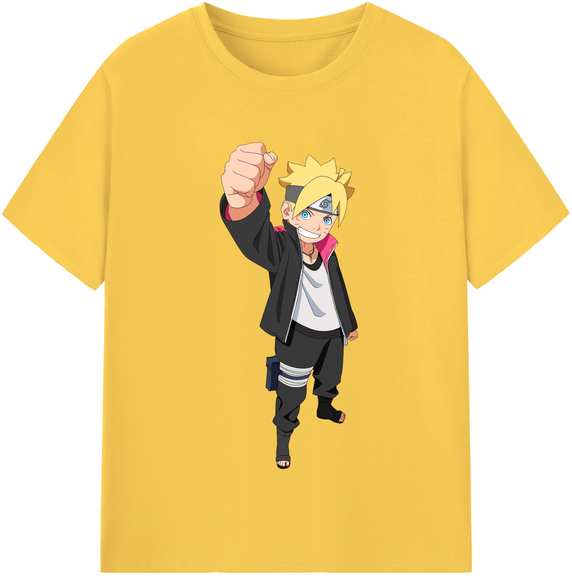 （画像用） NARUTO -ナルト- うずまき ボルト Uzumaki Boruto 綿100％半袖Tシャツ（フロントプリント）