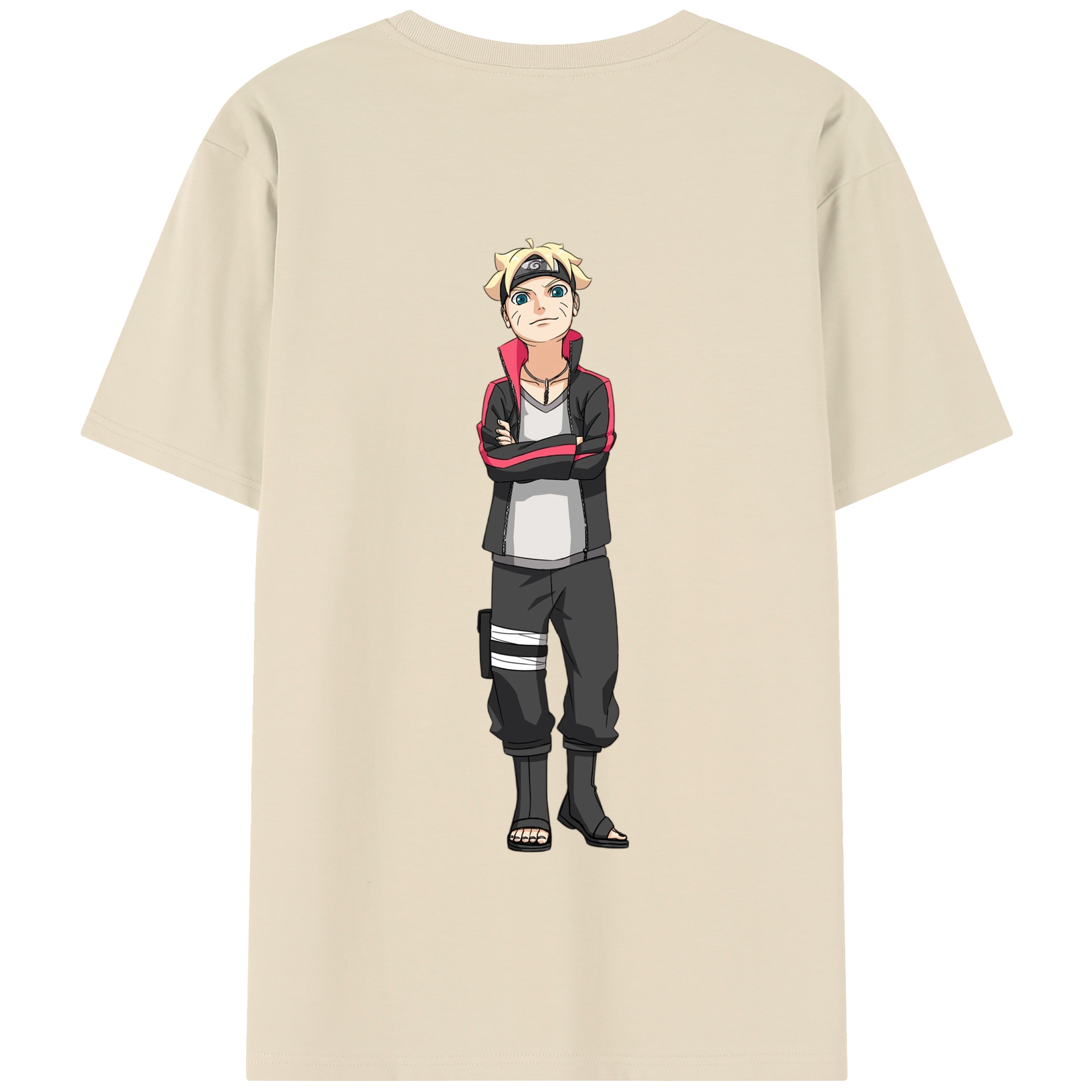 （画像用） NARUTO -ナルト- うずまき ボルト Uzumaki Boruto 綿100％半袖Tシャツ（背面プリント）