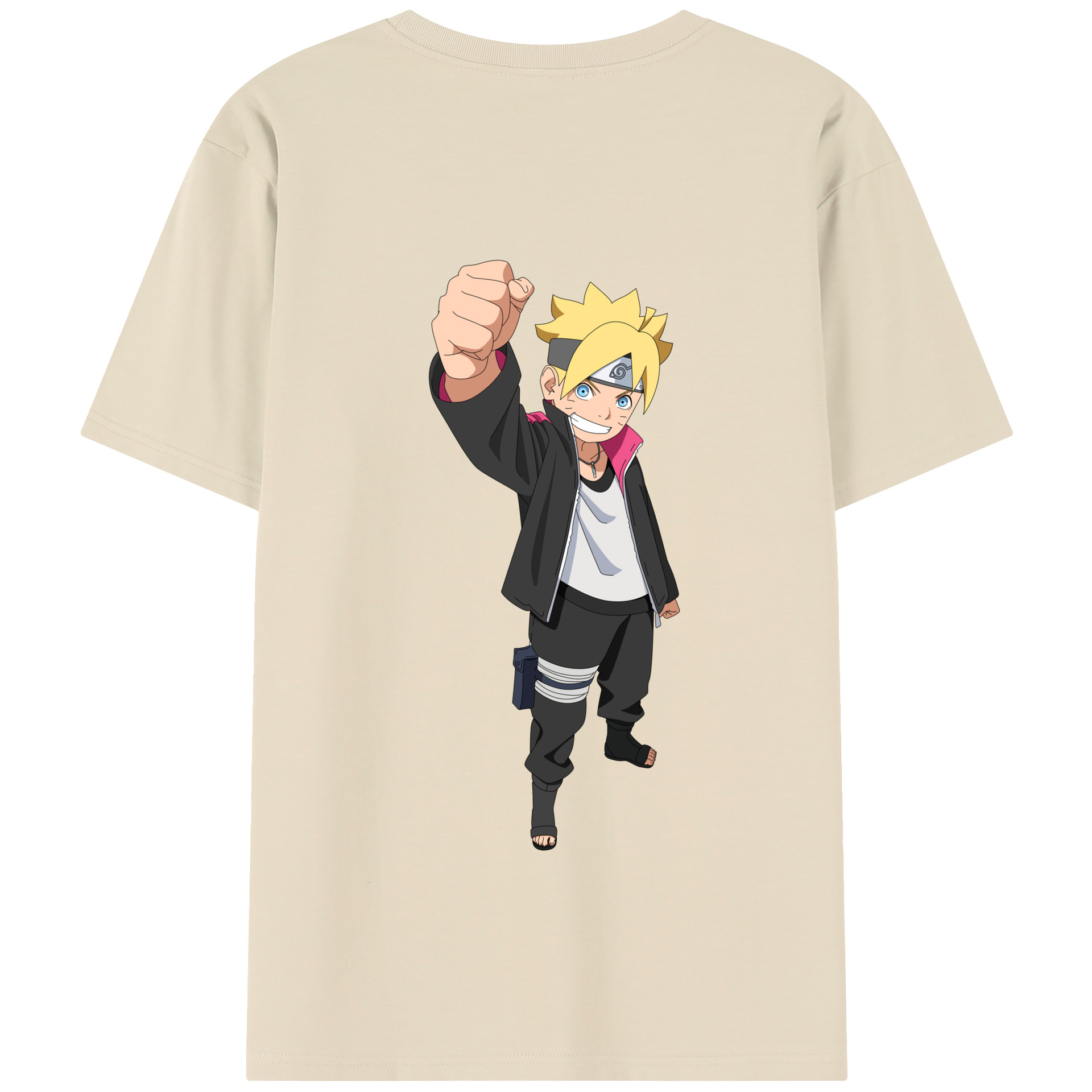 （画像用） NARUTO -ナルト- うずまき ボルト Uzumaki Boruto 綿100％半袖Tシャツ（背面プリント）