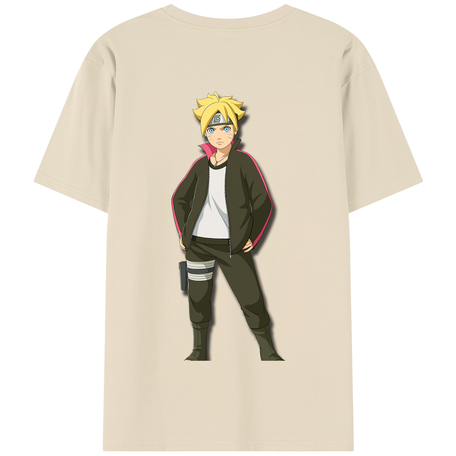 （画像用） NARUTO -ナルト- うずまき ボルト Uzumaki Boruto 綿100％半袖Tシャツ（背面プリント）