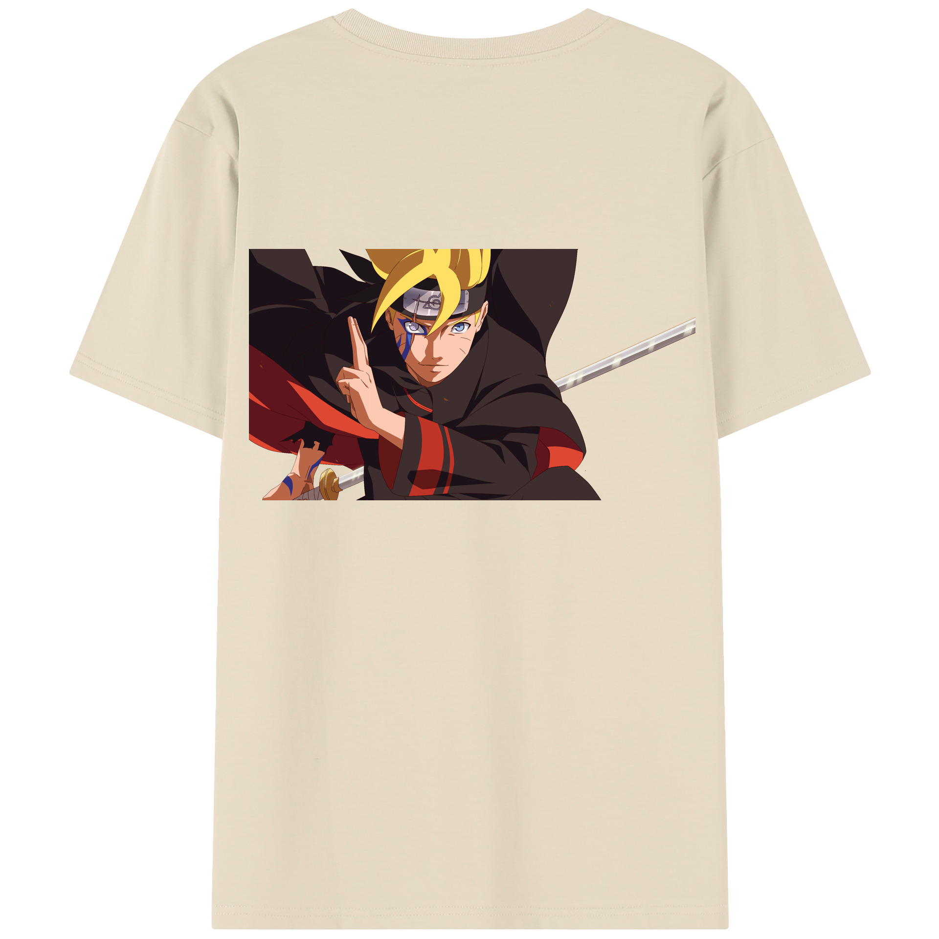 （画像用） NARUTO -ナルト- うずまき ボルト Uzumaki Boruto 綿100％半袖Tシャツ（背面プリント）