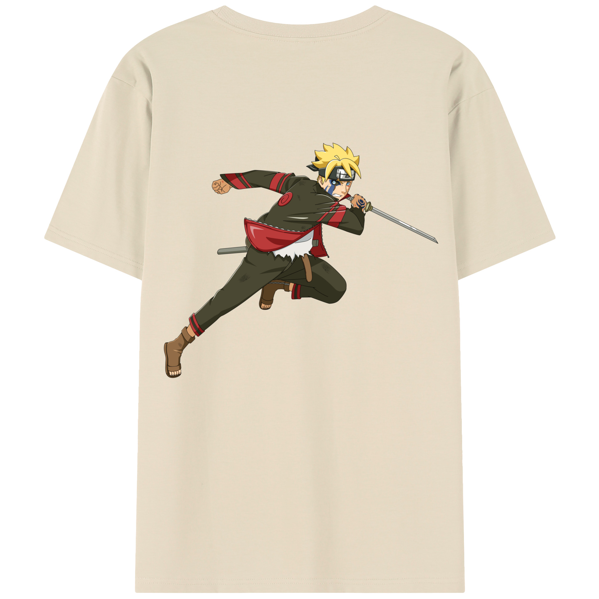 （画像用） NARUTO -ナルト- うずまき ボルト Uzumaki Boruto 綿100％半袖Tシャツ（背面プリント）
