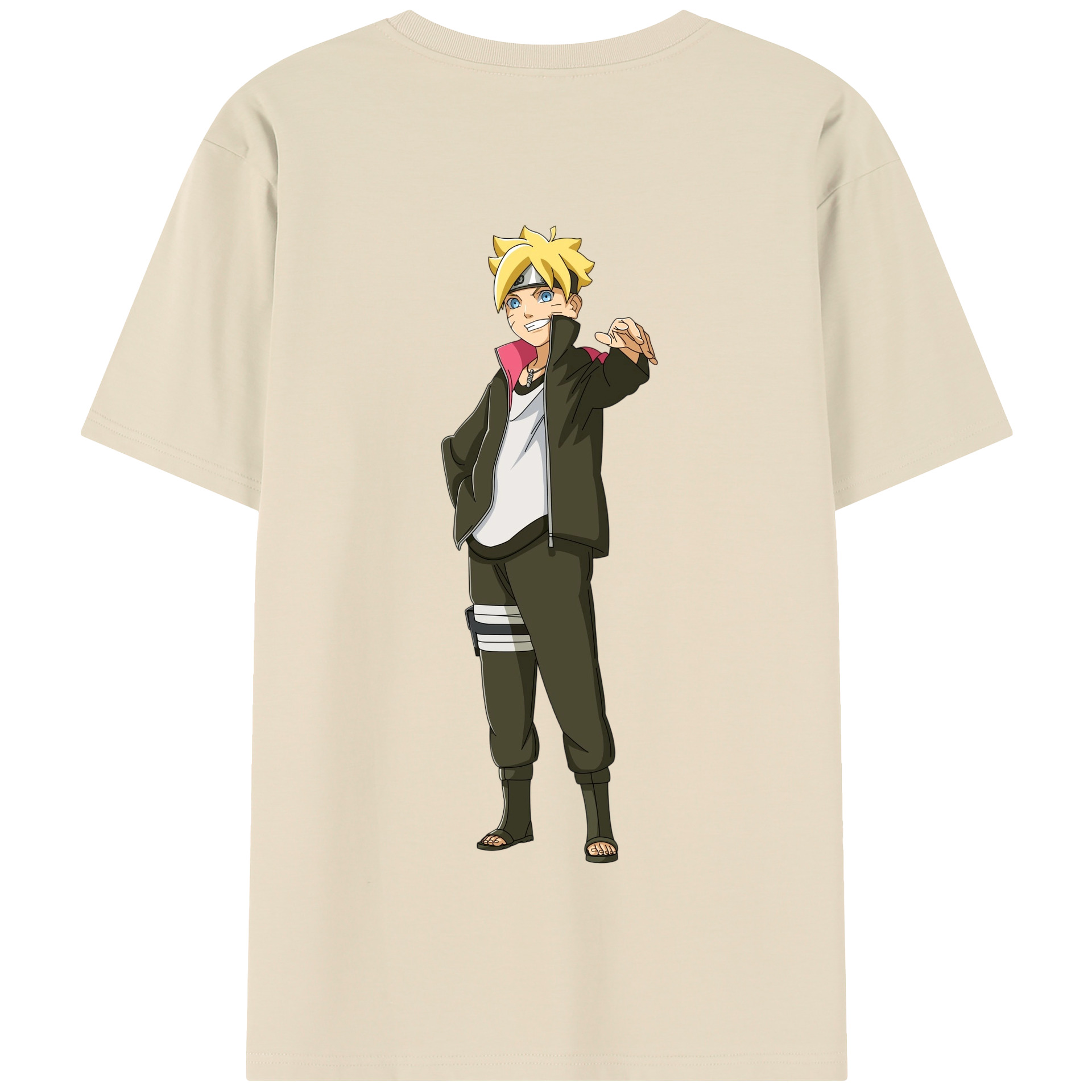 （画像用） NARUTO -ナルト- うずまき ボルト Uzumaki Boruto 綿100％半袖Tシャツ（背面プリント）