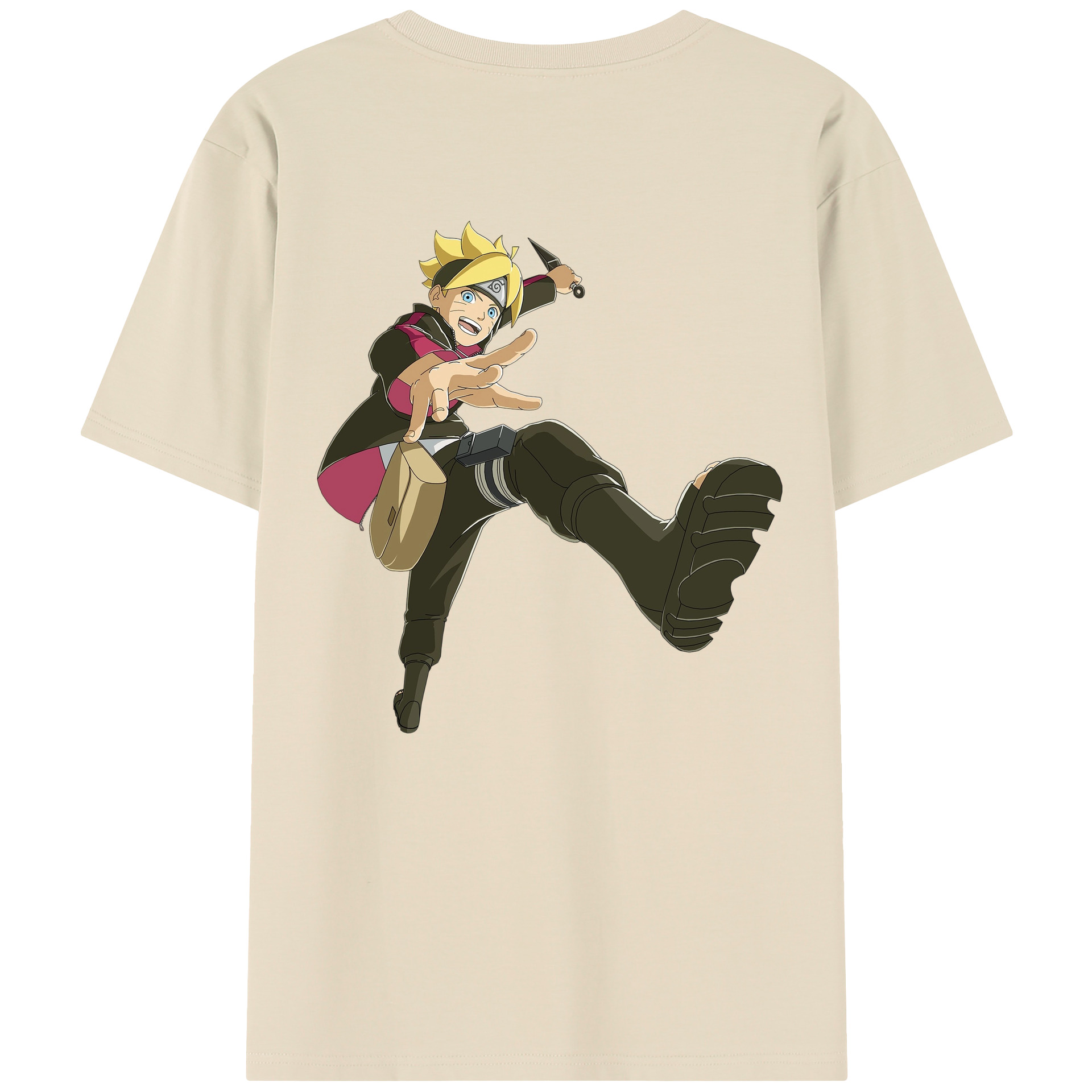 （画像用） NARUTO -ナルト- うずまき ボルト Uzumaki Boruto 綿100％半袖Tシャツ（背面プリント）