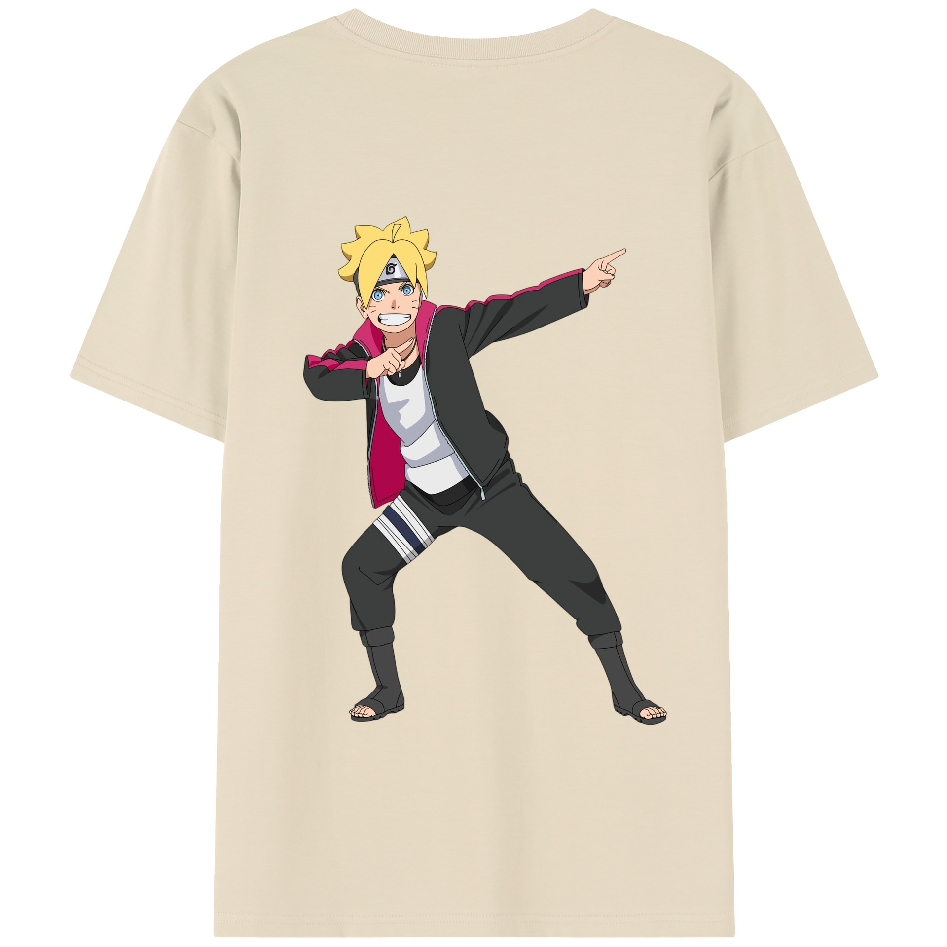 （画像用） NARUTO -ナルト- うずまき ボルト Uzumaki Boruto 綿100％半袖Tシャツ（背面プリント）