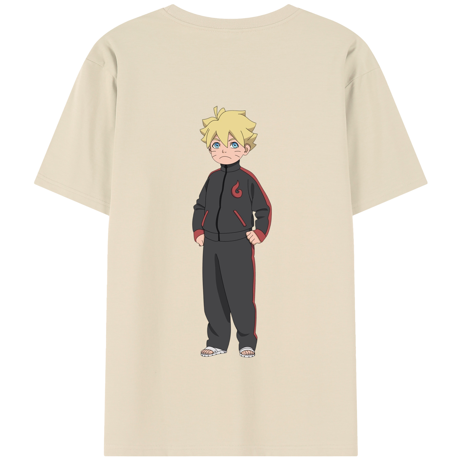 （画像用） NARUTO -ナルト- うずまき ボルト Uzumaki Boruto 綿100％半袖Tシャツ（背面プリント）