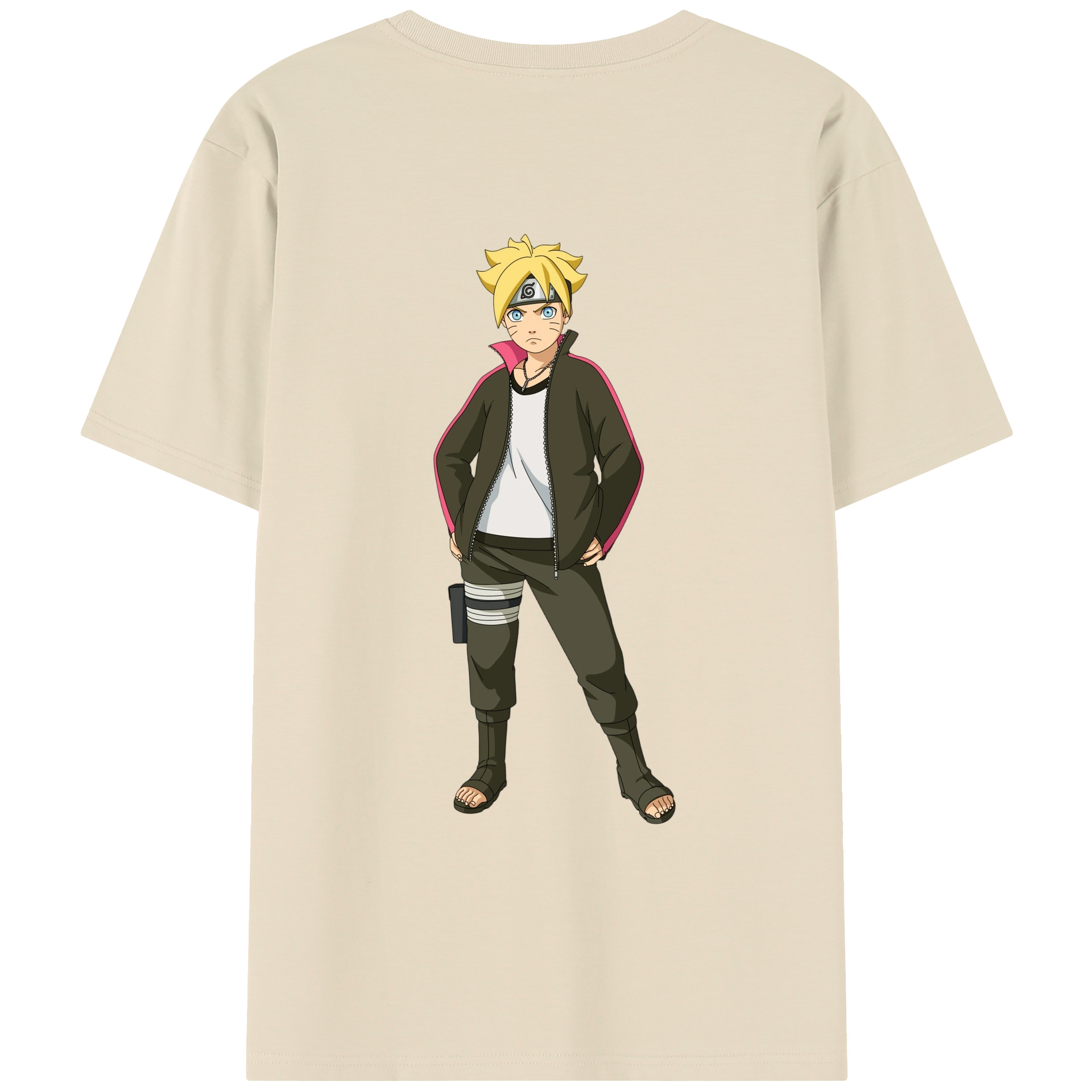 （画像用） NARUTO -ナルト- うずまき ボルト Uzumaki Boruto 綿100％半袖Tシャツ（背面プリント）