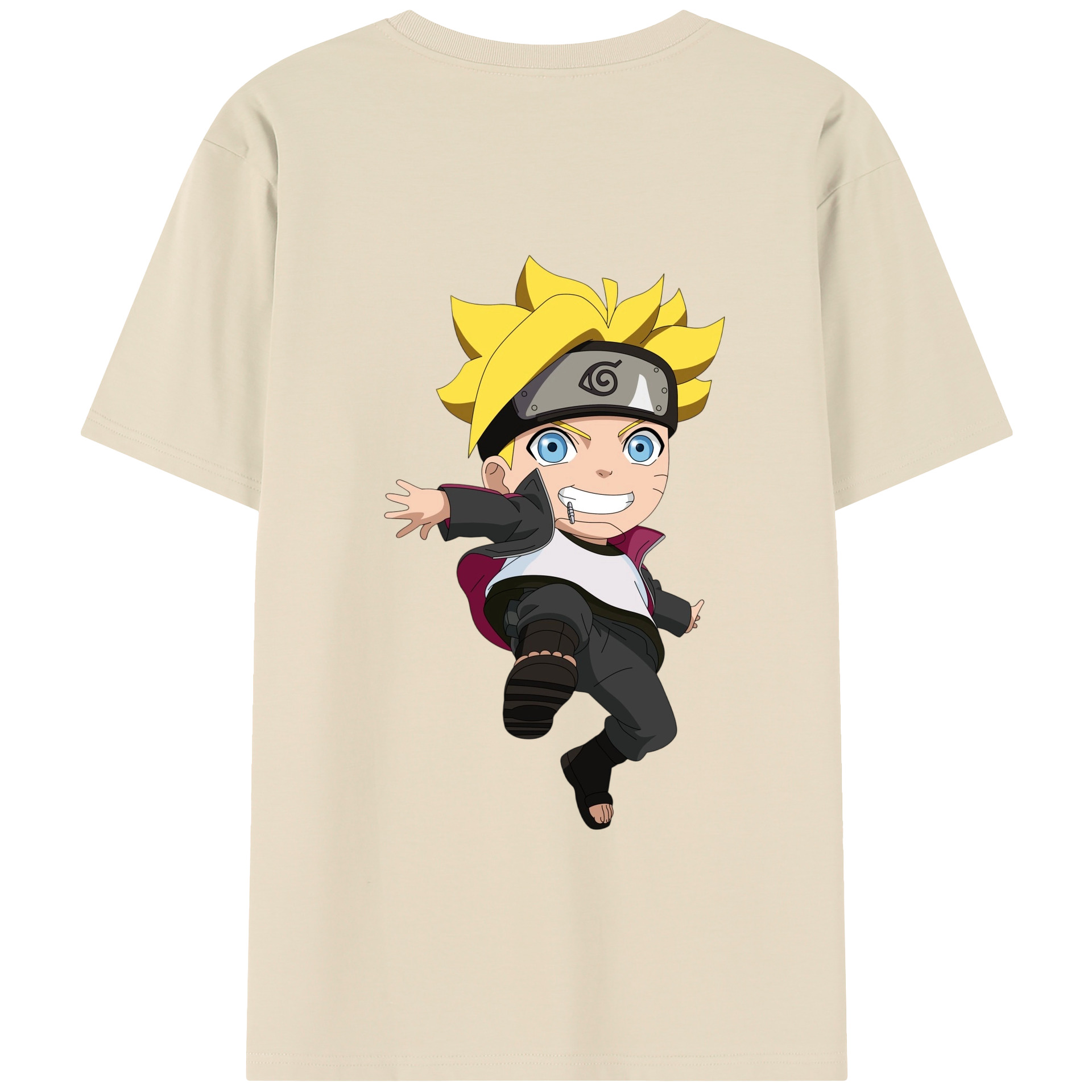 （画像用） NARUTO -ナルト- うずまき ボルト Uzumaki Boruto 綿100％半袖Tシャツ（背面プリント）