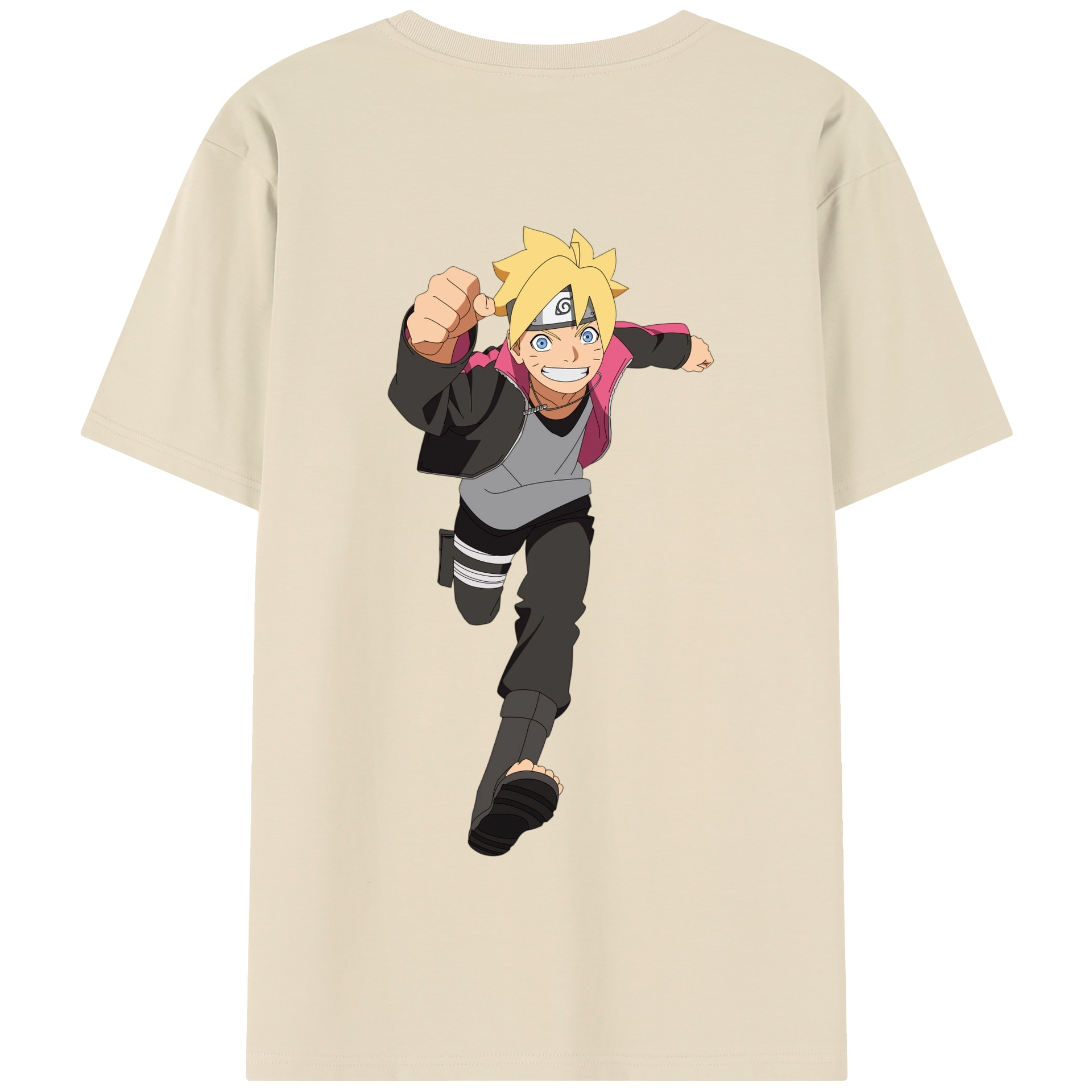 （画像用） NARUTO -ナルト- うずまき ボルト Uzumaki Boruto 綿100％半袖Tシャツ（背面プリント）