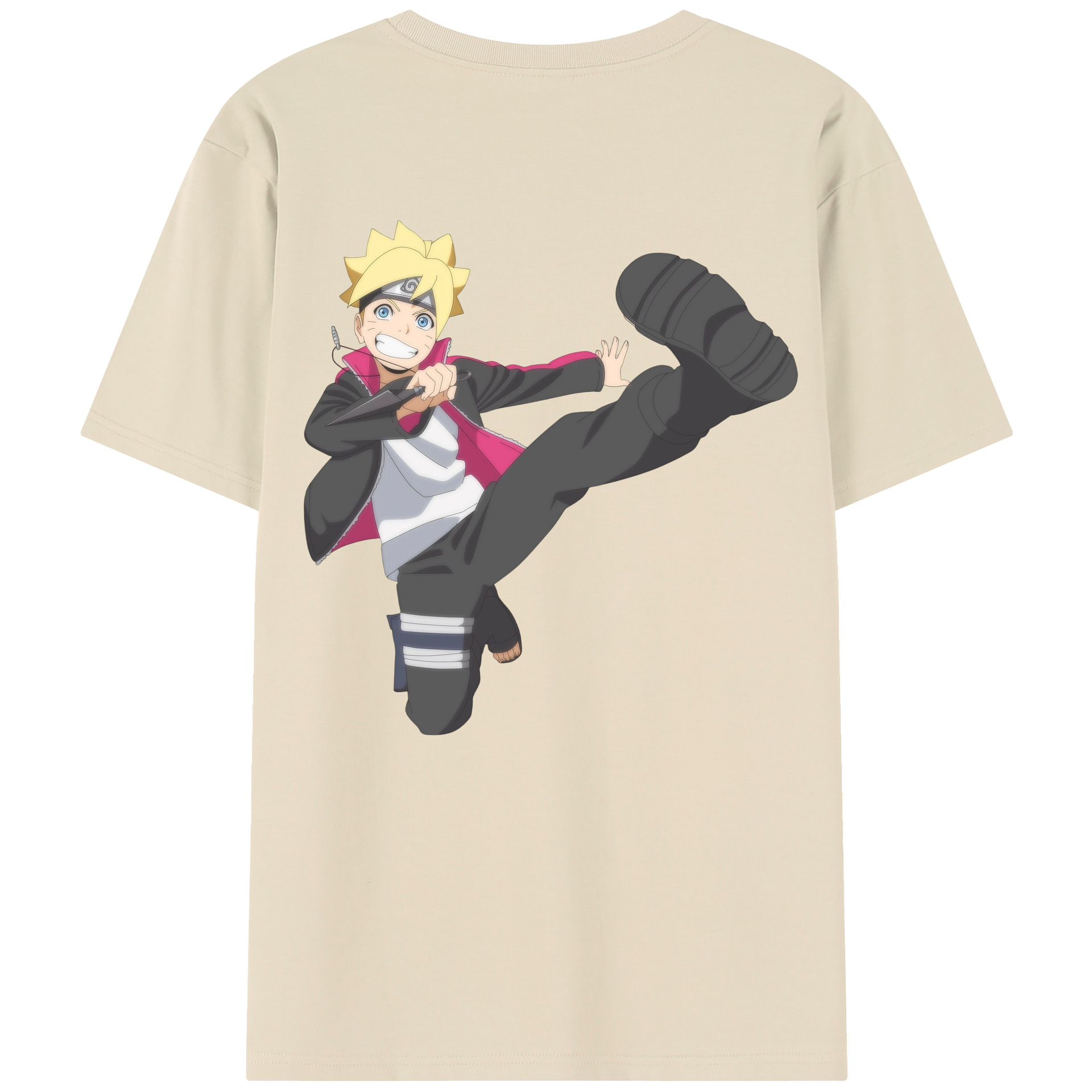 （画像用） NARUTO -ナルト- うずまき ボルト Uzumaki Boruto 綿100％半袖Tシャツ（背面プリント）