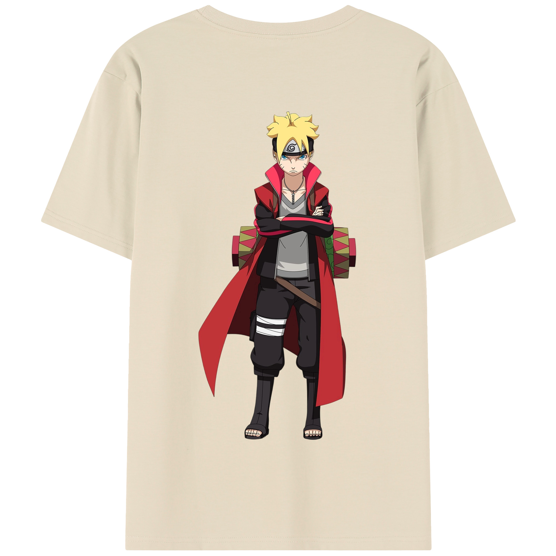 （画像用） NARUTO -ナルト- うずまき ボルト Uzumaki Boruto 綿100％半袖Tシャツ（背面プリント）