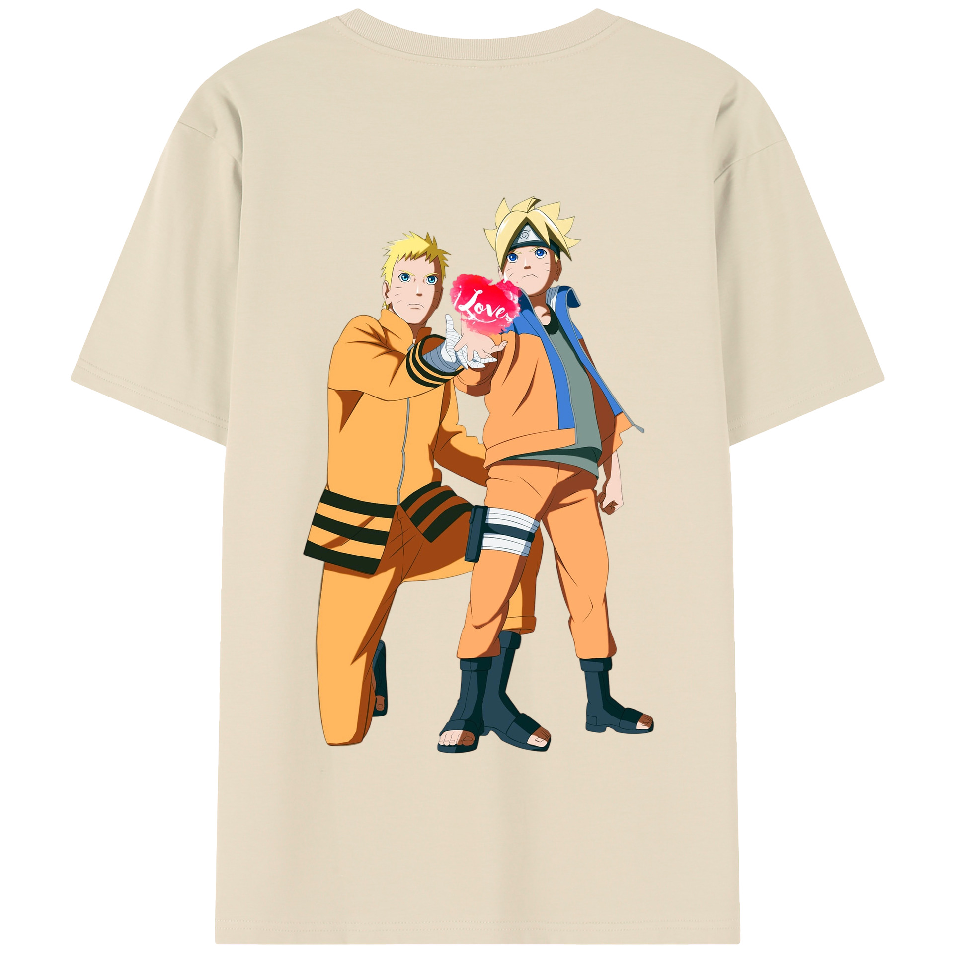 （画像用） NARUTO -ナルト- うずまき ボルト Uzumaki Boruto 綿100％半袖Tシャツ（背面プリント）