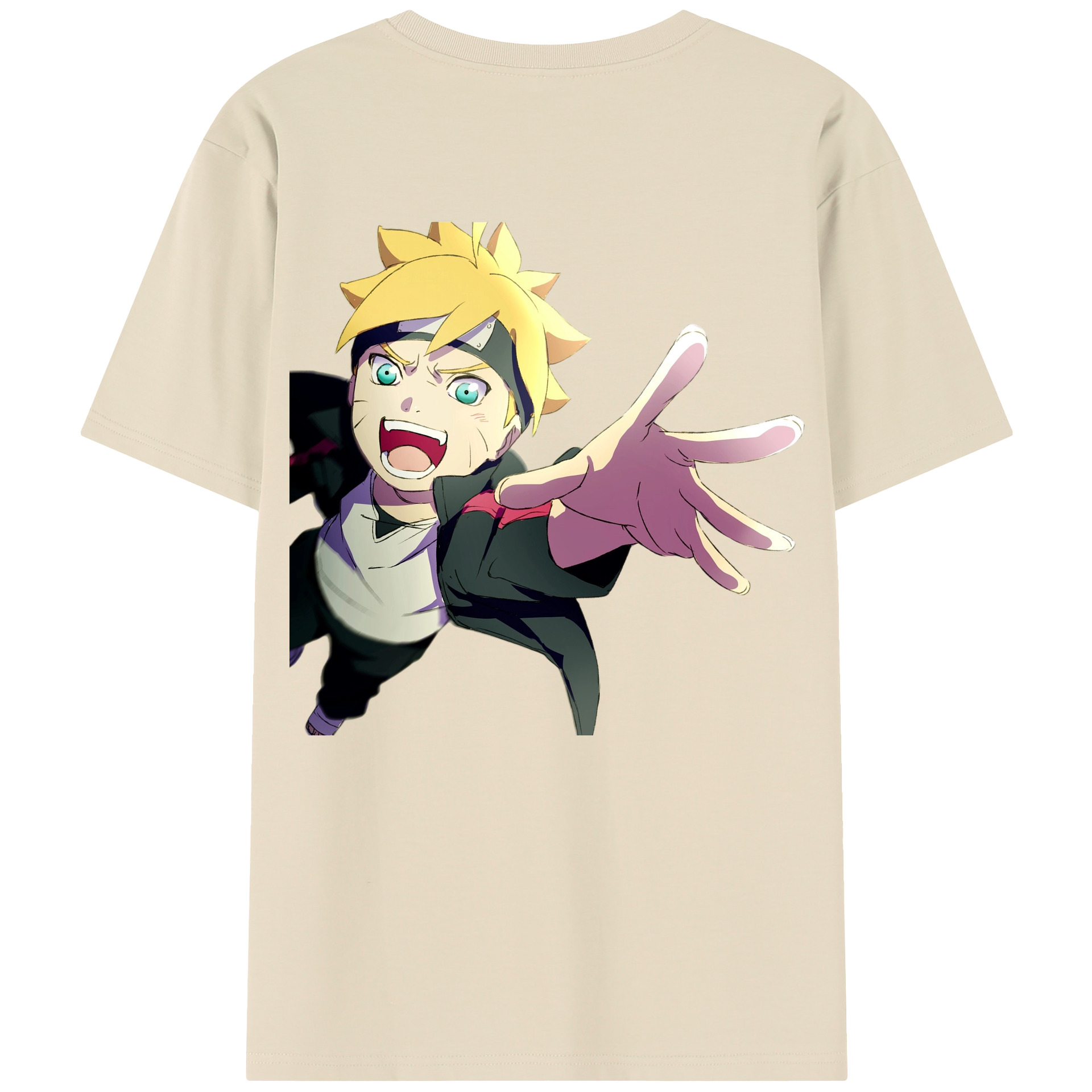 （画像用） NARUTO -ナルト- うずまき ボルト Uzumaki Boruto 綿100％半袖Tシャツ（背面プリント）