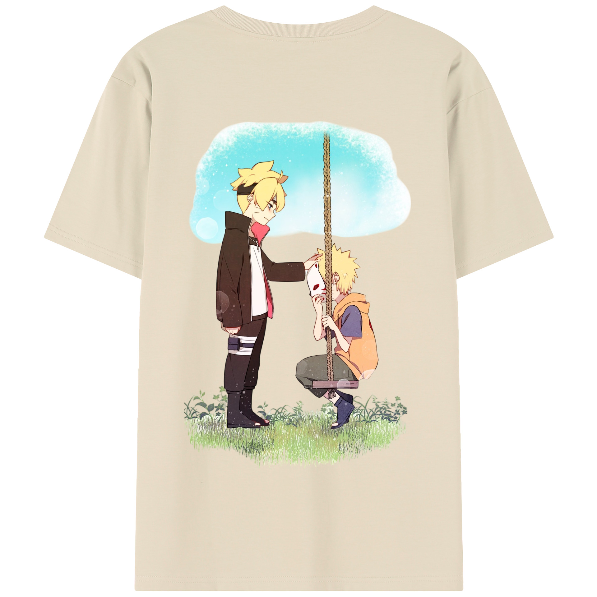 （画像用） NARUTO -ナルト- うずまき ボルト Uzumaki Boruto 綿100％半袖Tシャツ（背面プリント）