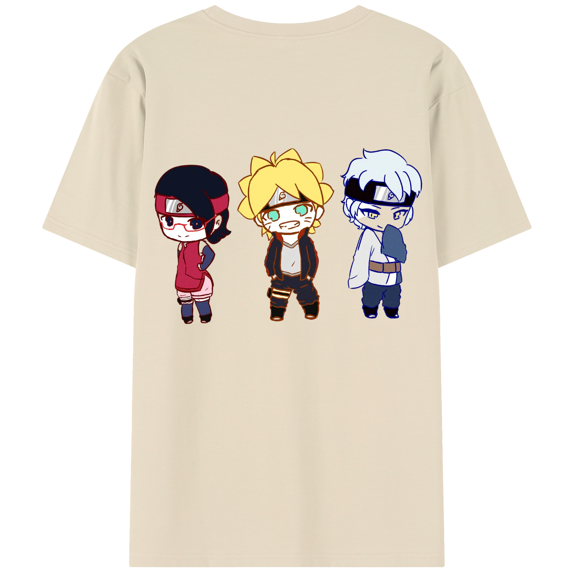（画像用） NARUTO -ナルト- うずまき ボルト Uzumaki Boruto 綿100％半袖Tシャツ（背面プリント）
