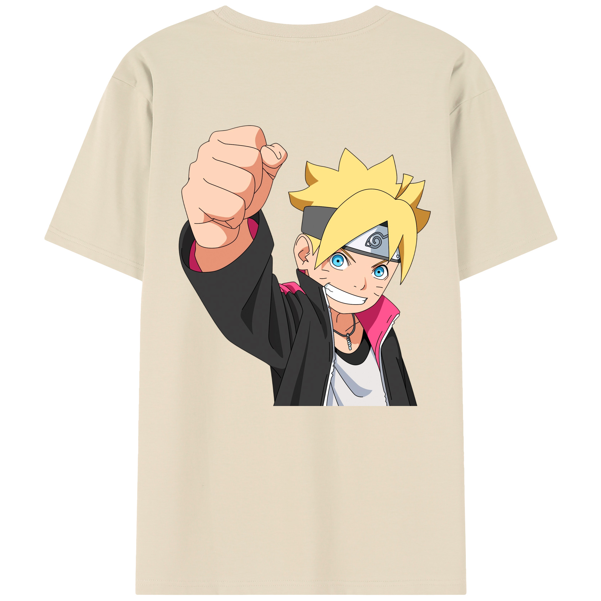 （画像用） NARUTO -ナルト- うずまき ボルト Uzumaki Boruto 綿100％半袖Tシャツ（背面プリント）