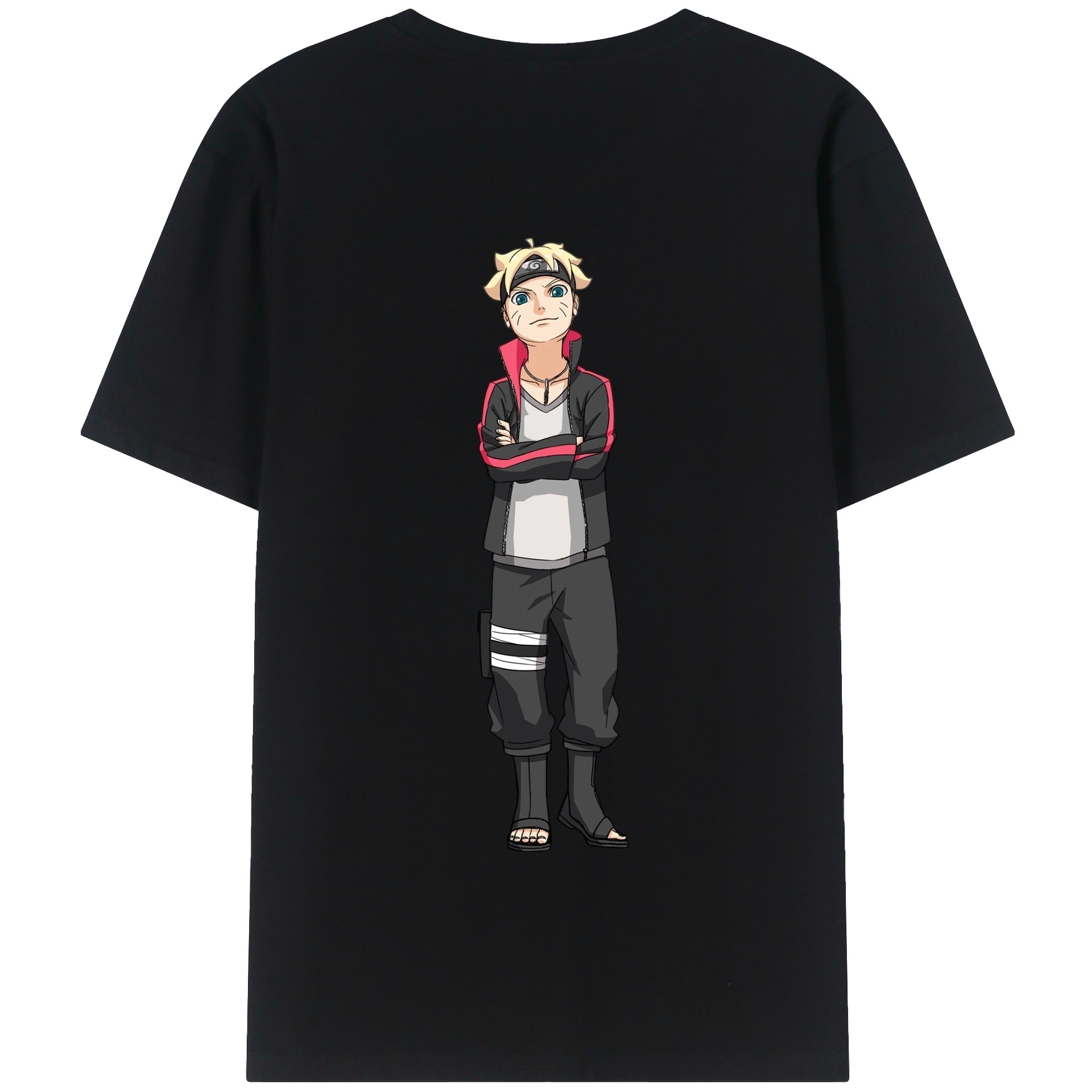 （画像用） NARUTO -ナルト- うずまき ボルト Uzumaki Boruto 綿100％半袖Tシャツ（背面プリント）