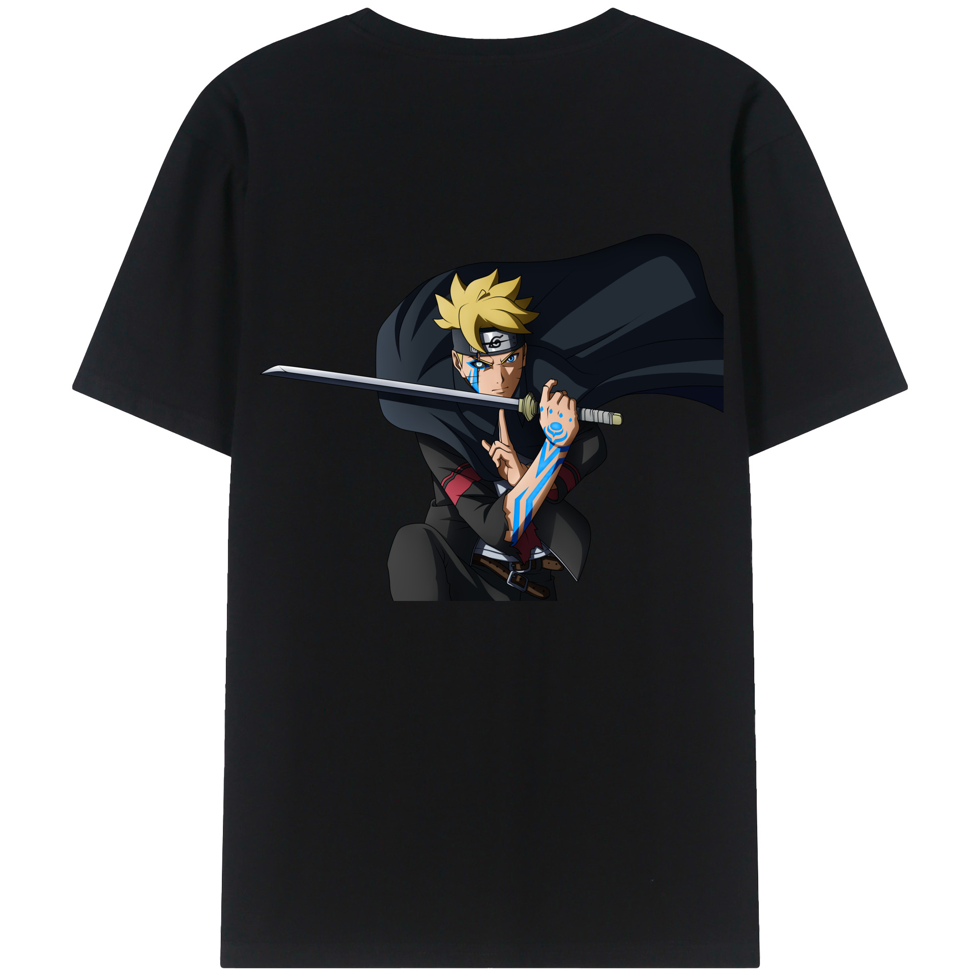 （画像用） NARUTO -ナルト- うずまき ボルト Uzumaki Boruto 綿100％半袖Tシャツ（背面プリント）