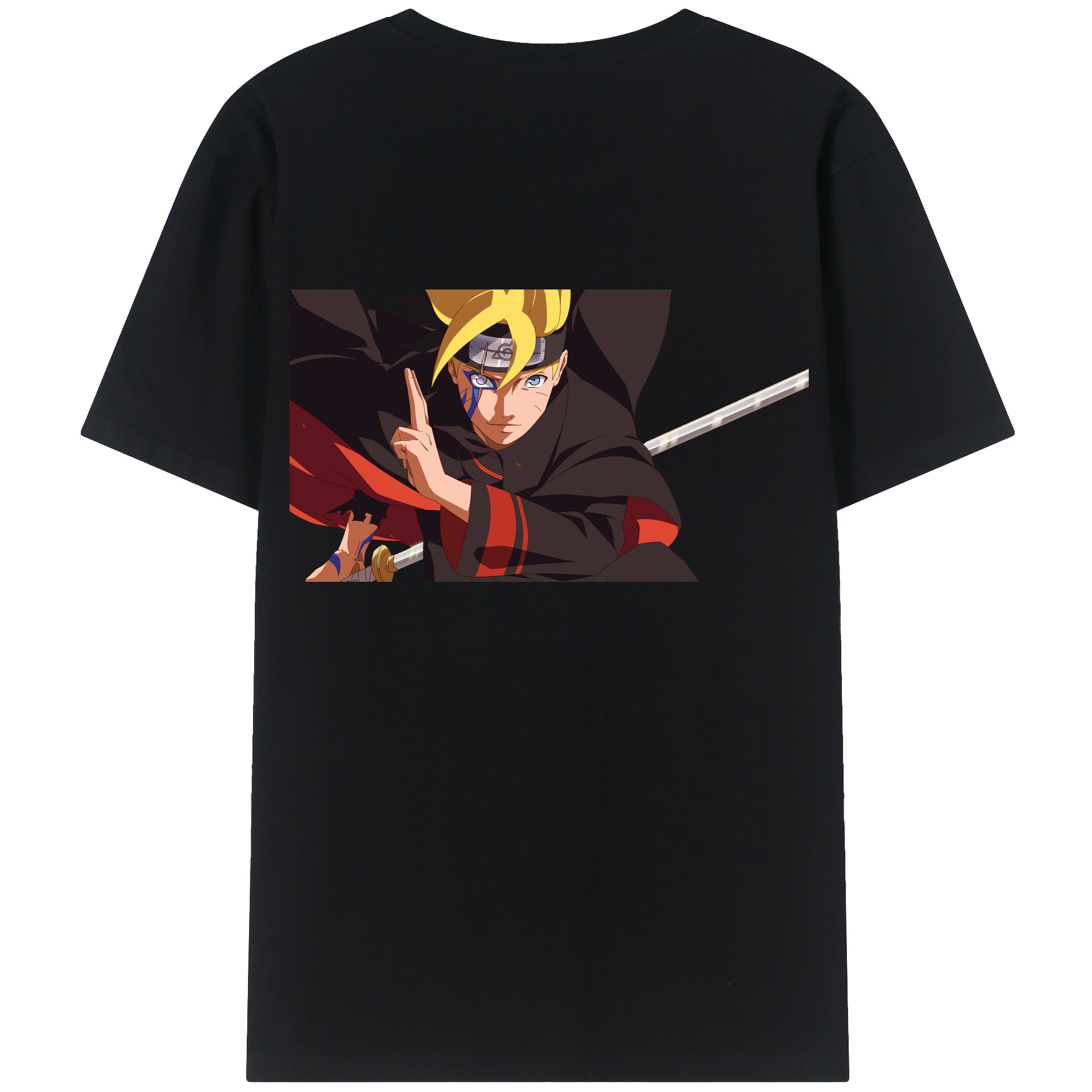 （画像用） NARUTO -ナルト- うずまき ボルト Uzumaki Boruto 綿100％半袖Tシャツ（背面プリント）