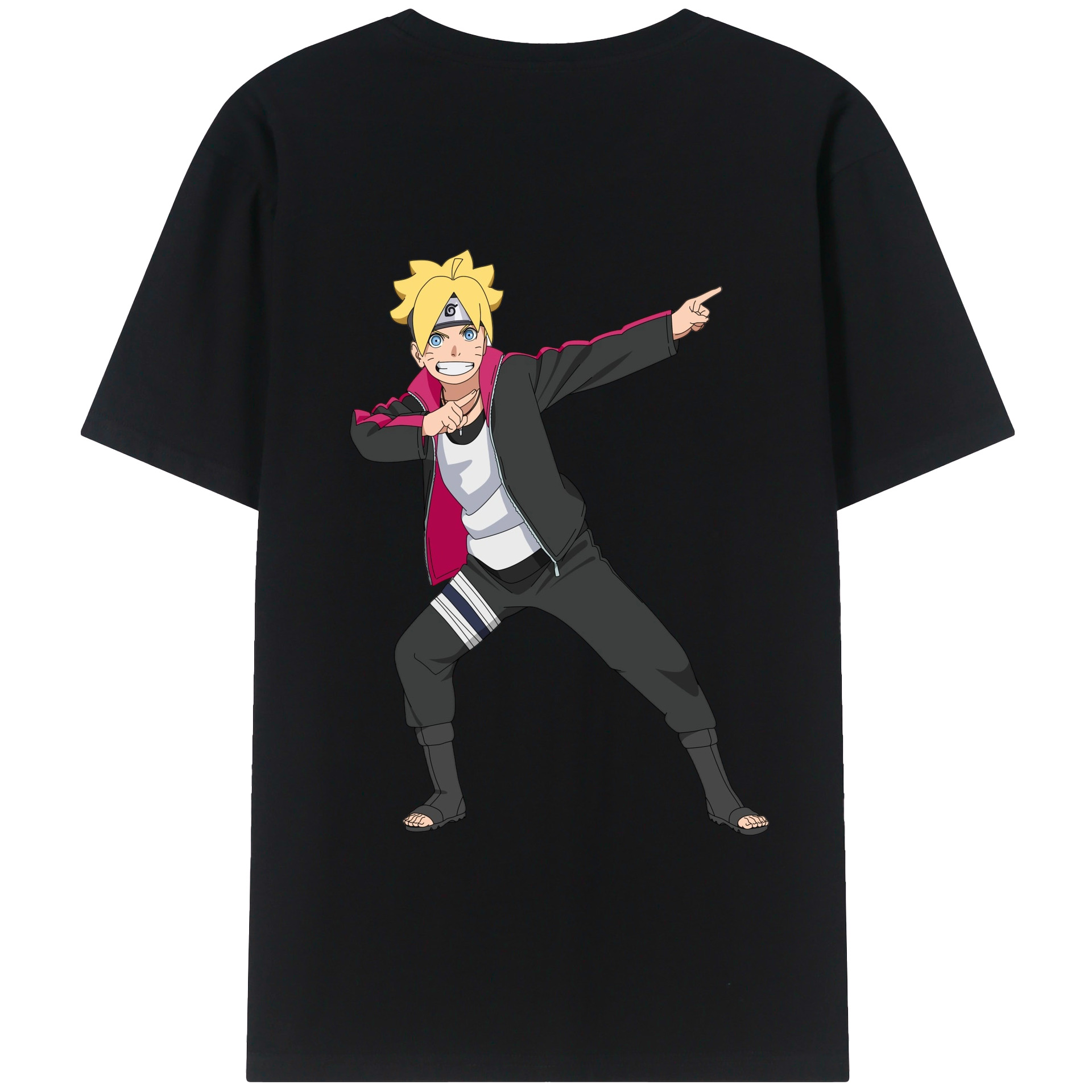 （画像用） NARUTO -ナルト- うずまき ボルト Uzumaki Boruto 綿100％半袖Tシャツ（背面プリント）