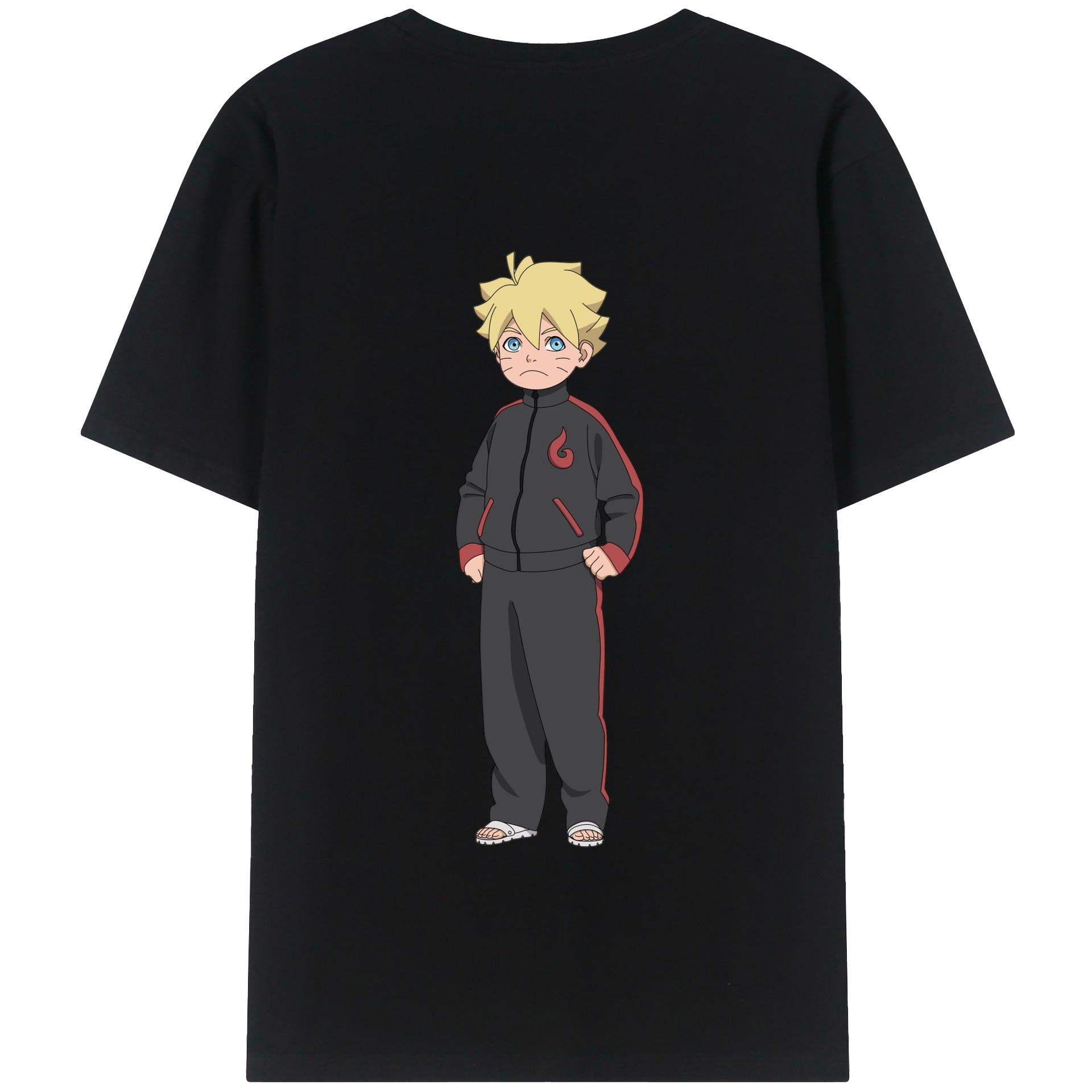 （画像用） NARUTO -ナルト- うずまき ボルト Uzumaki Boruto 綿100％半袖Tシャツ（背面プリント）