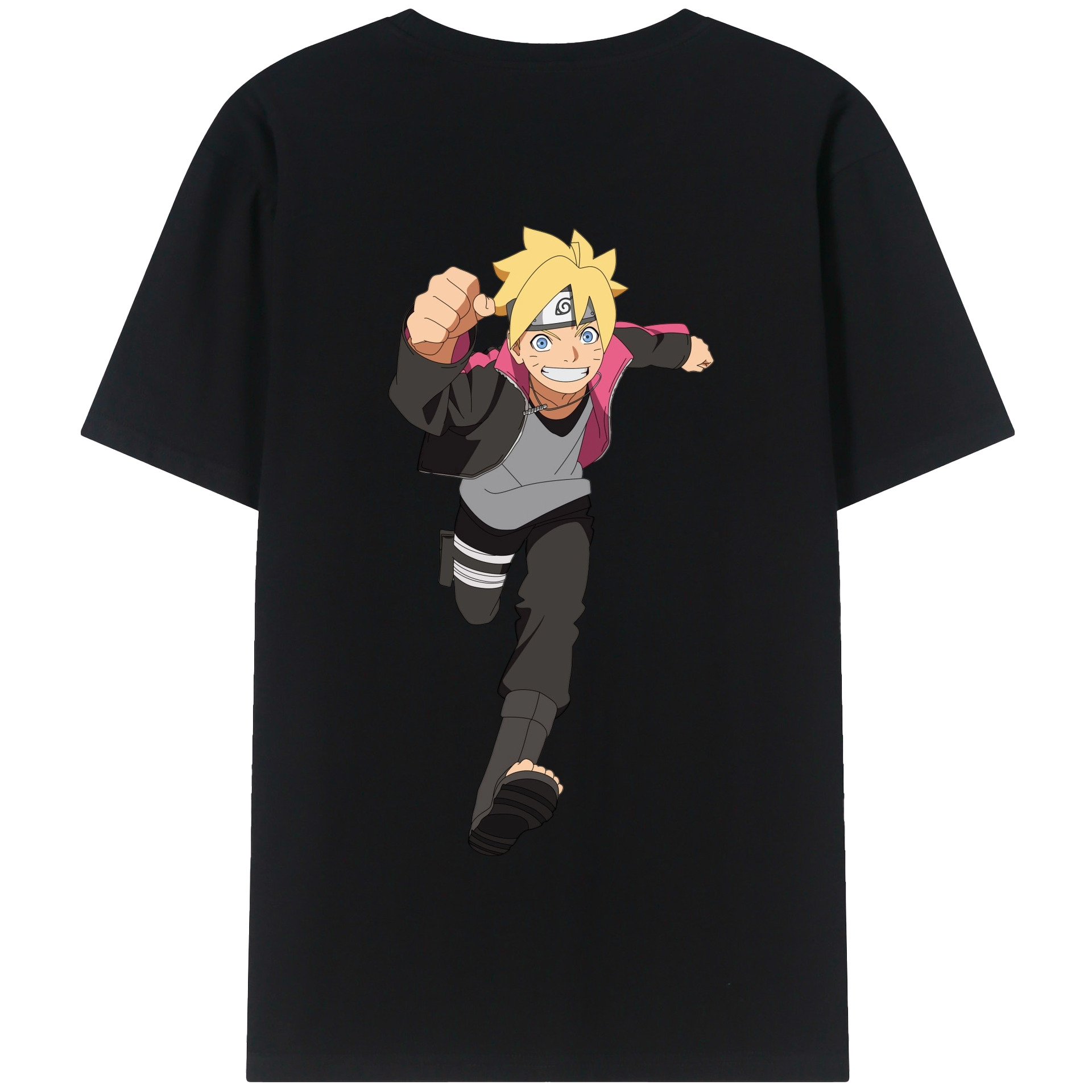 （画像用） NARUTO -ナルト- うずまき ボルト Uzumaki Boruto 綿100％半袖Tシャツ（背面プリント）