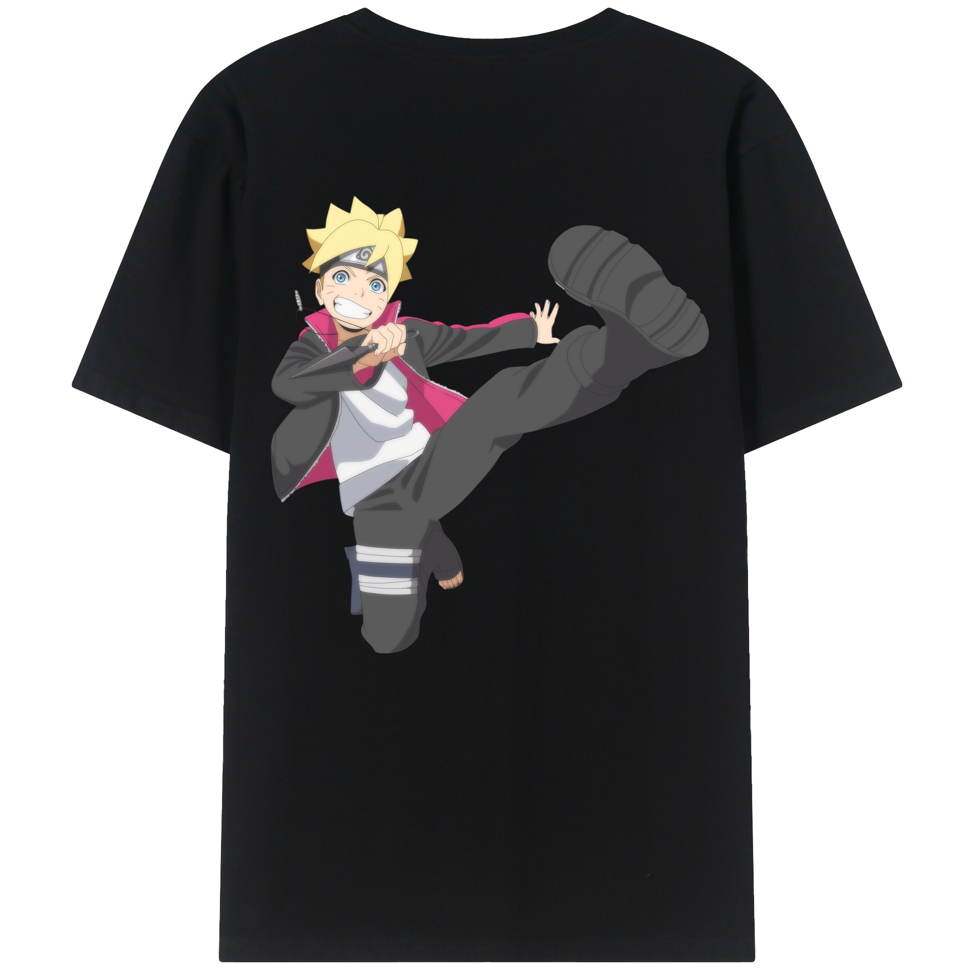 （画像用） NARUTO -ナルト- うずまき ボルト Uzumaki Boruto 綿100％半袖Tシャツ（背面プリント）