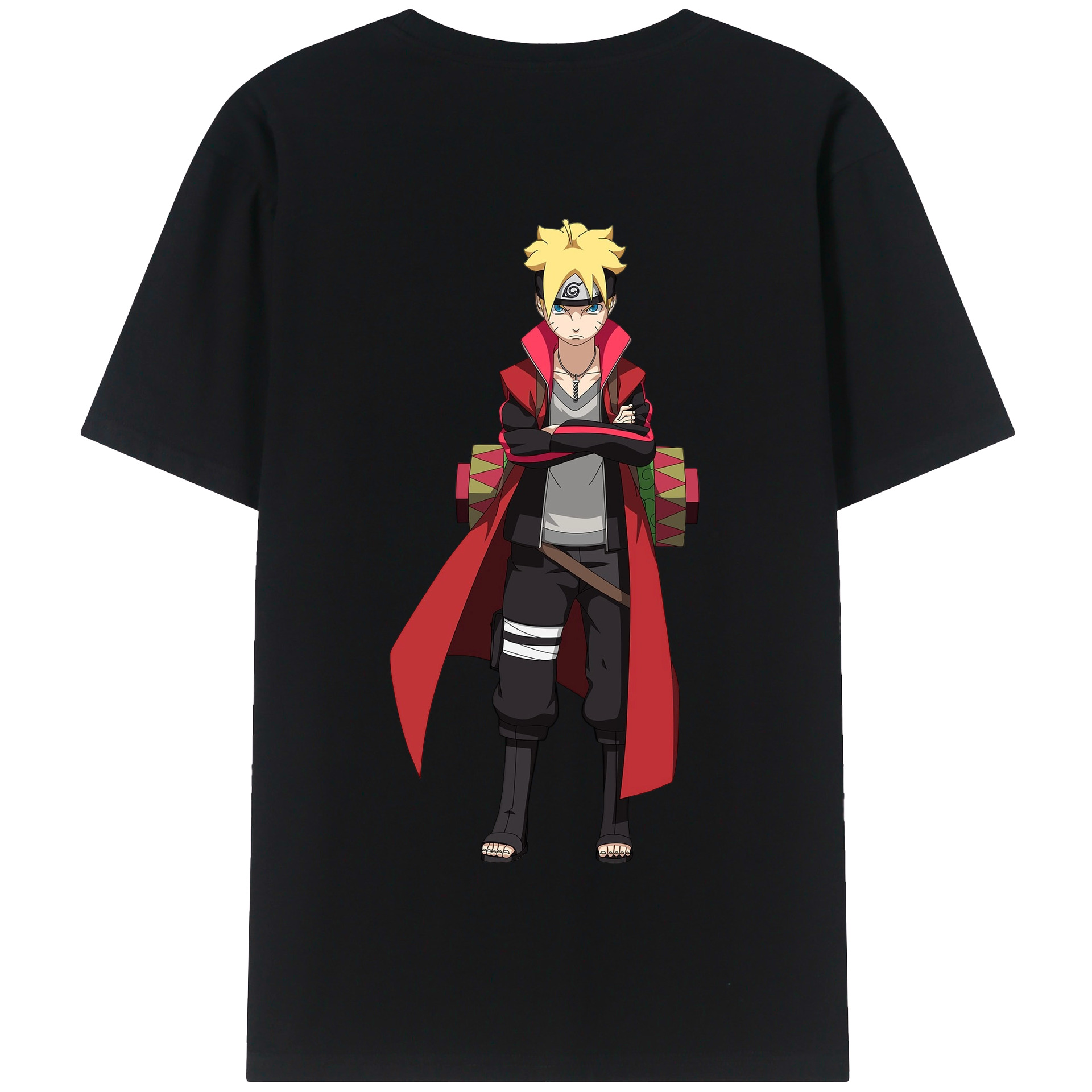 （画像用） NARUTO -ナルト- うずまき ボルト Uzumaki Boruto 綿100％半袖Tシャツ（背面プリント）