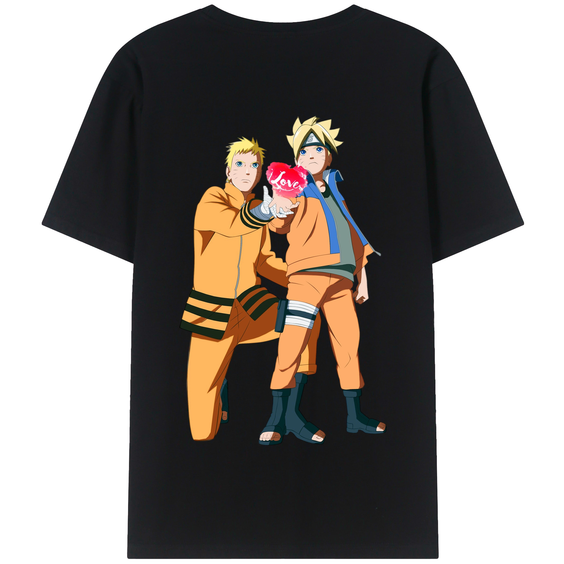 （画像用） NARUTO -ナルト- うずまき ボルト Uzumaki Boruto 綿100％半袖Tシャツ（背面プリント）