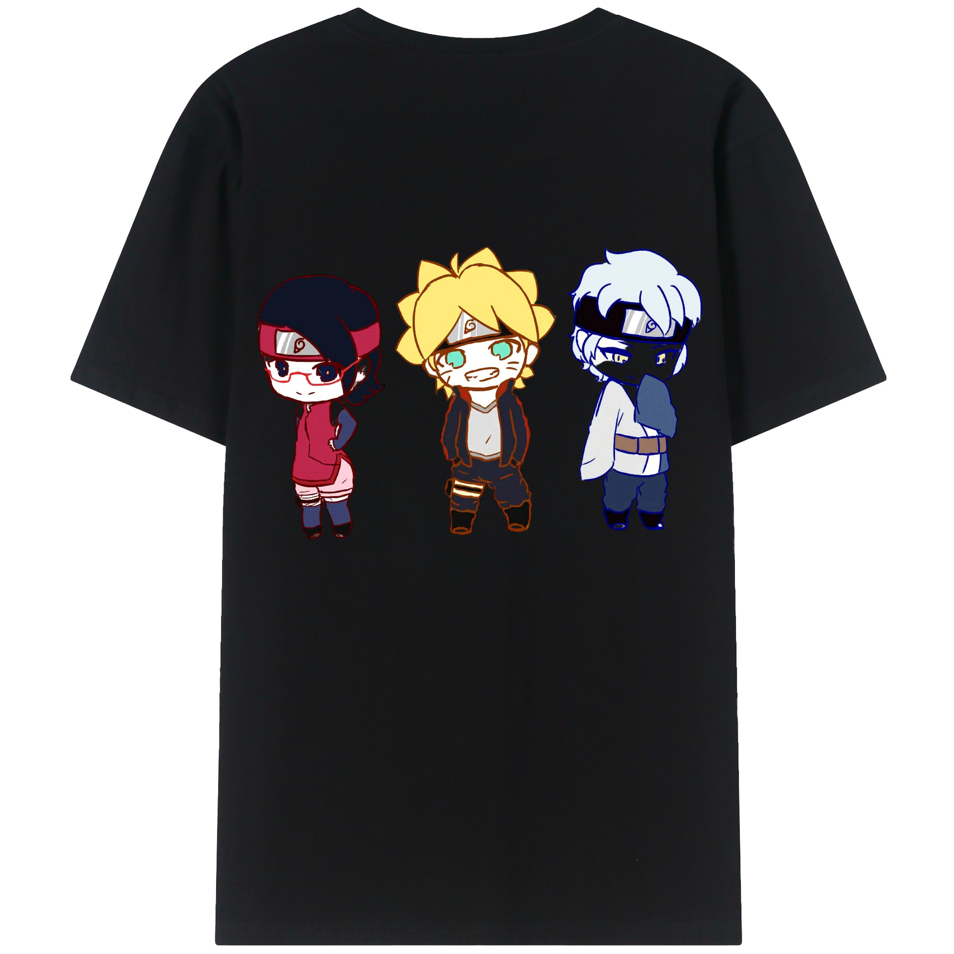 （画像用） NARUTO -ナルト- うずまき ボルト Uzumaki Boruto 綿100％半袖Tシャツ（背面プリント）
