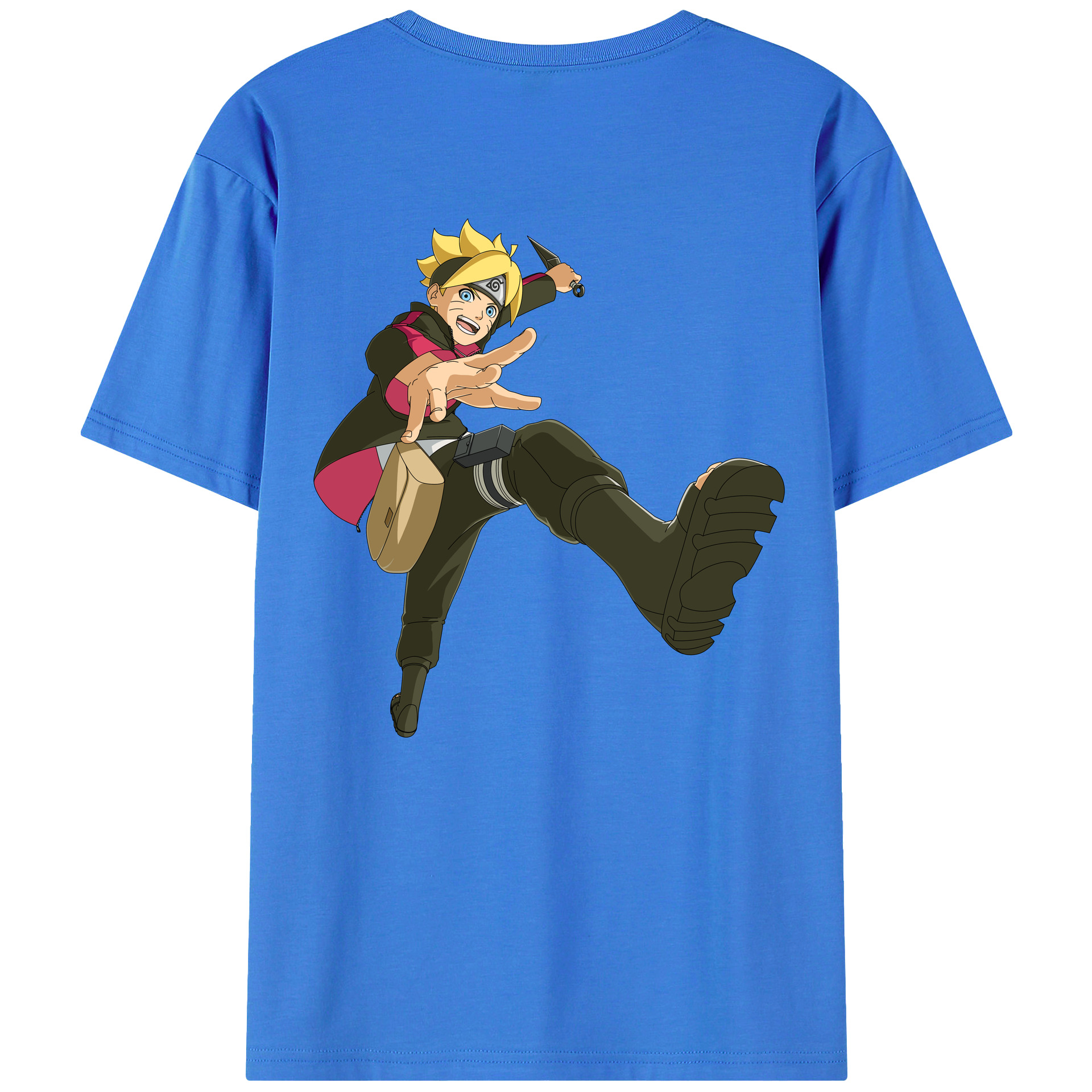 （画像用） NARUTO -ナルト- うずまき ボルト Uzumaki Boruto 綿100％半袖Tシャツ（背面プリント）