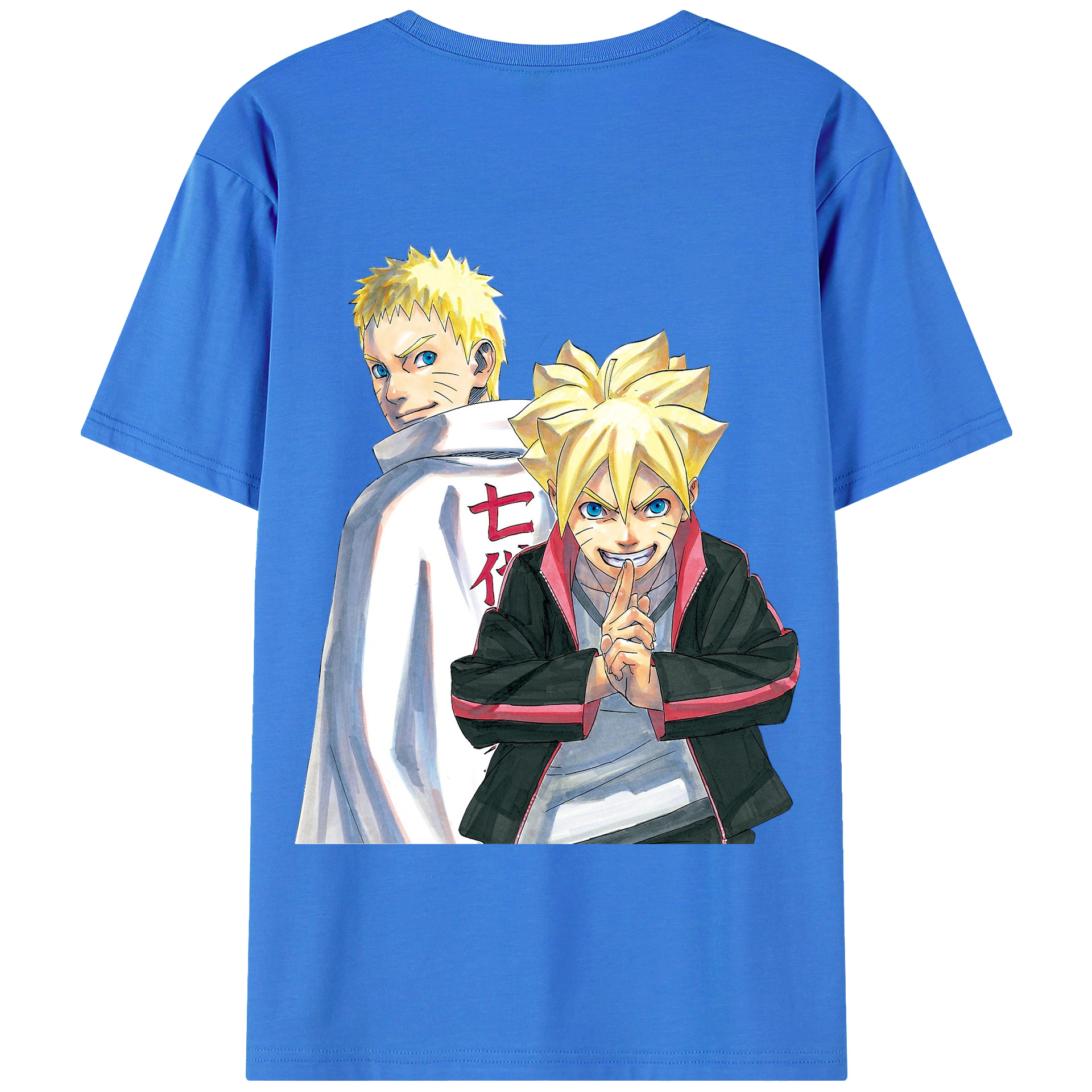 （画像用） NARUTO -ナルト- うずまき ボルト Uzumaki Boruto 綿100％半袖Tシャツ（背面プリント）