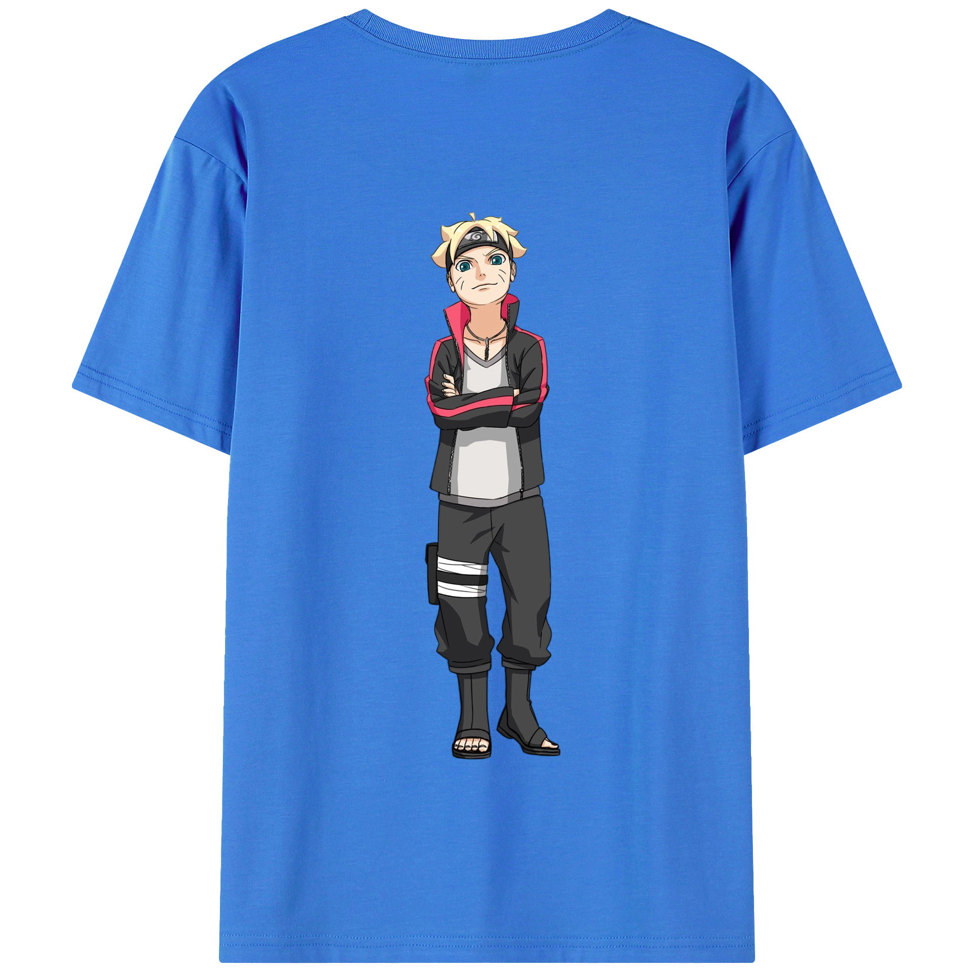 （画像用） NARUTO -ナルト- うずまき ボルト Uzumaki Boruto 綿100％半袖Tシャツ（背面プリント）