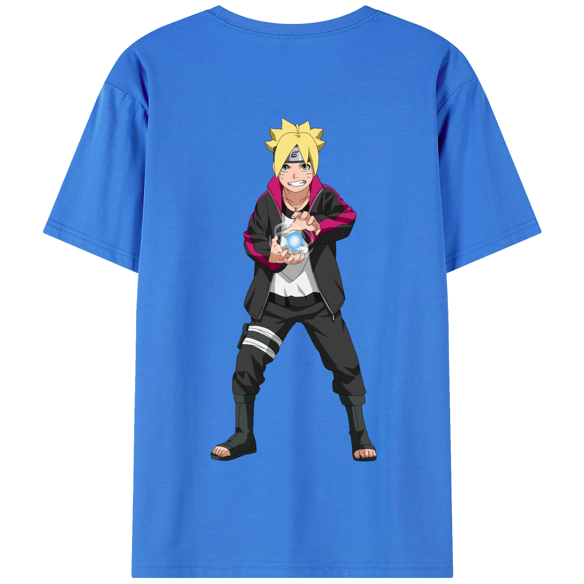（画像用） NARUTO -ナルト- うずまき ボルト Uzumaki Boruto 綿100％半袖Tシャツ（背面プリント）