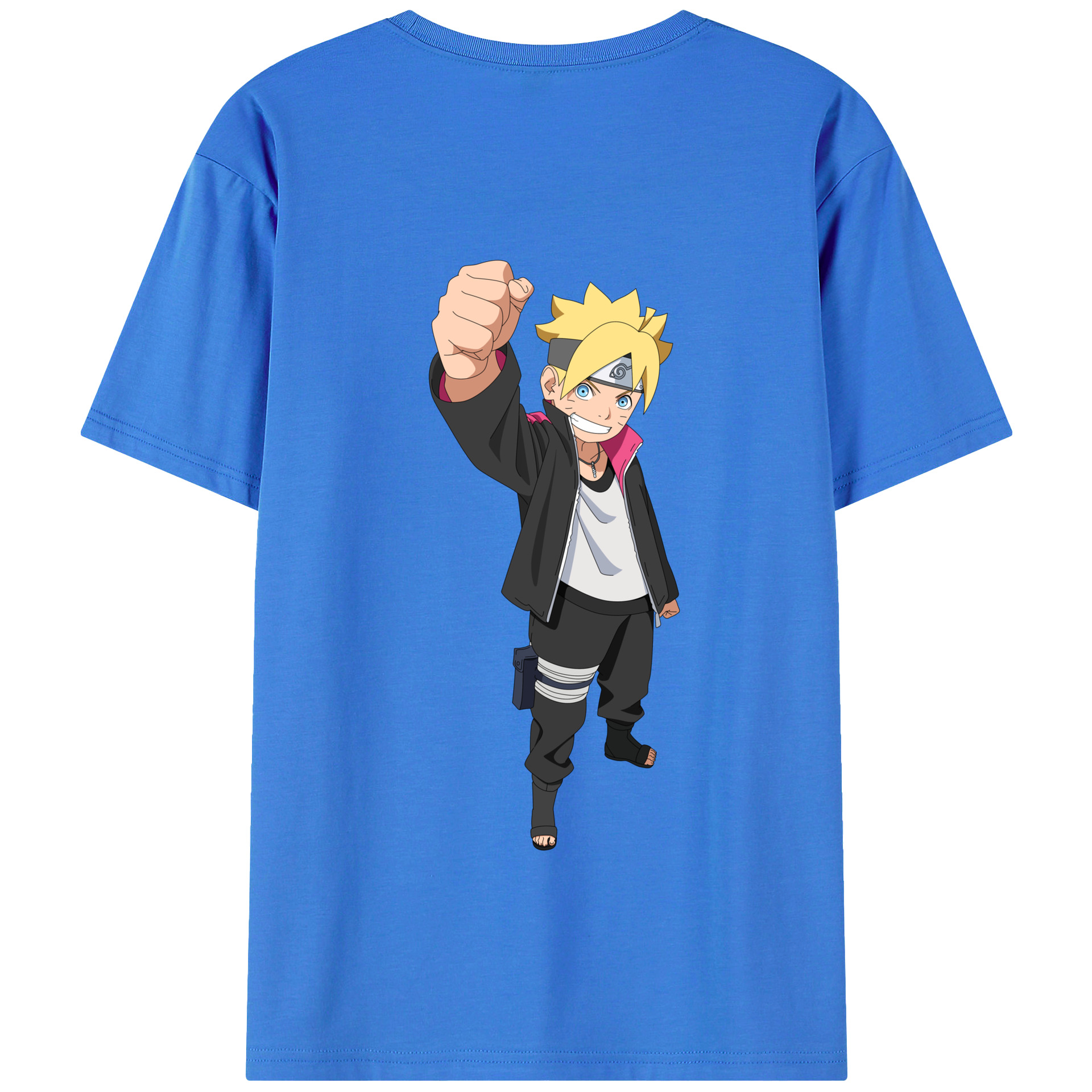 （画像用） NARUTO -ナルト- うずまき ボルト Uzumaki Boruto 綿100％半袖Tシャツ（背面プリント）