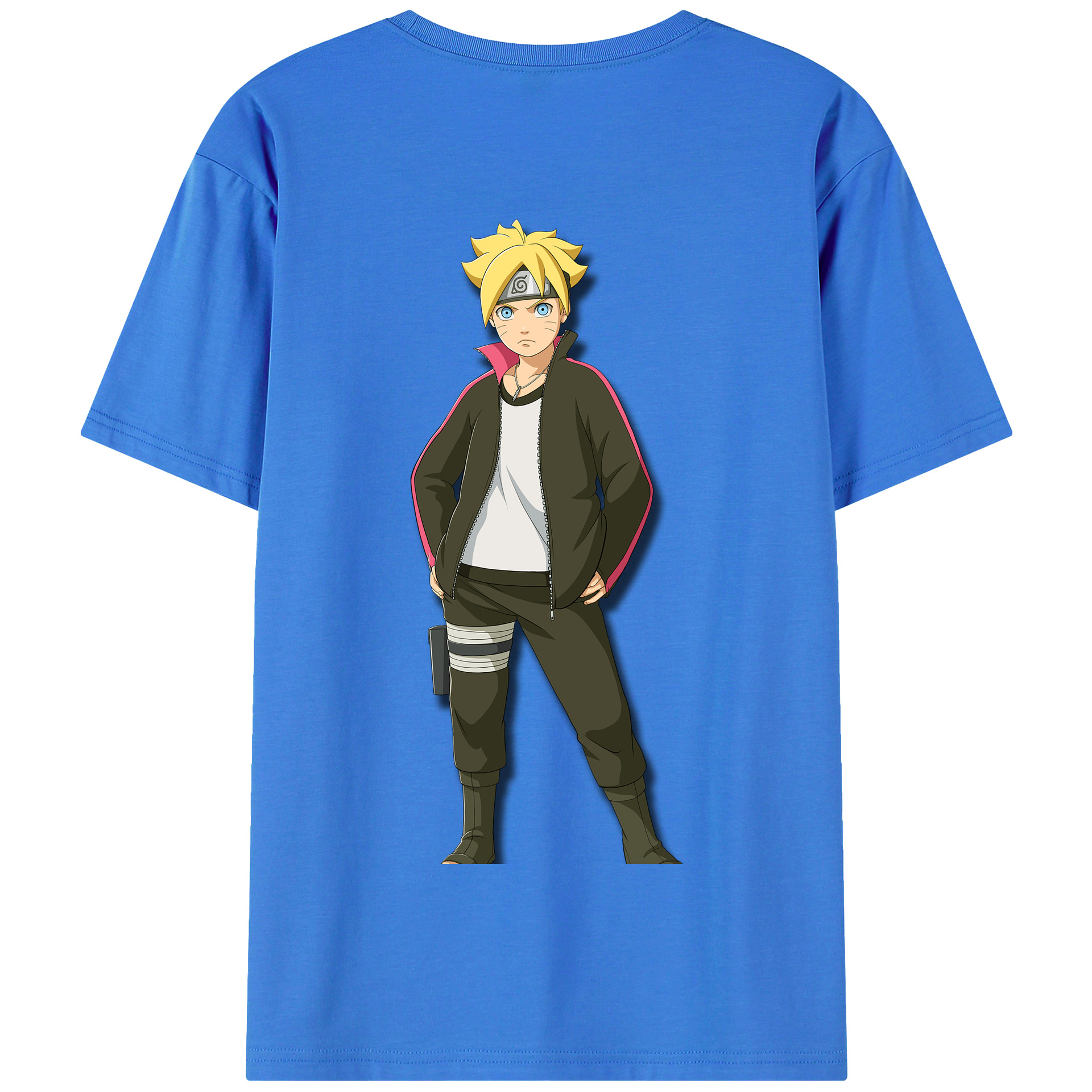（画像用） NARUTO -ナルト- うずまき ボルト Uzumaki Boruto 綿100％半袖Tシャツ（背面プリント）