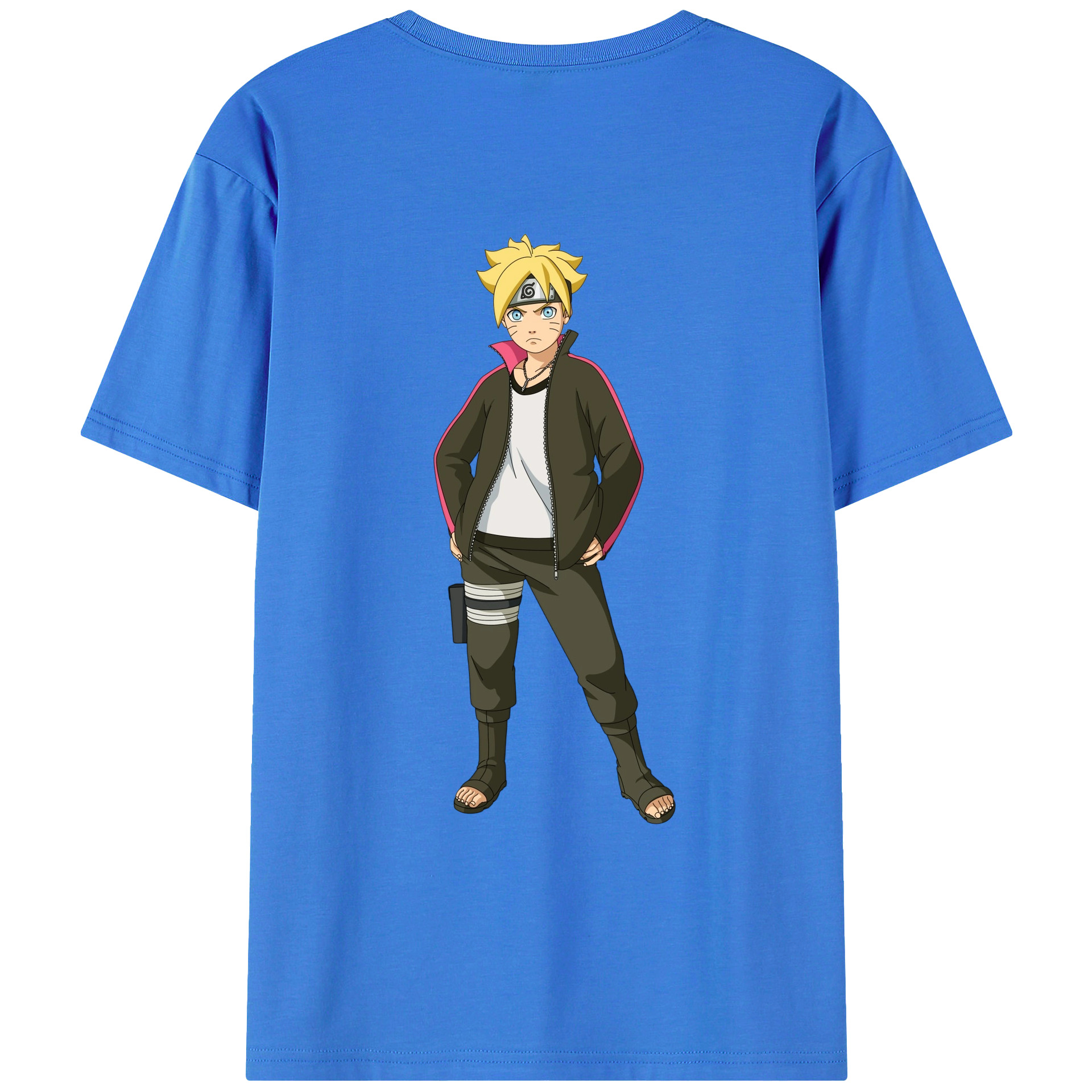 （画像用） NARUTO -ナルト- うずまき ボルト Uzumaki Boruto 綿100％半袖Tシャツ（背面プリント）