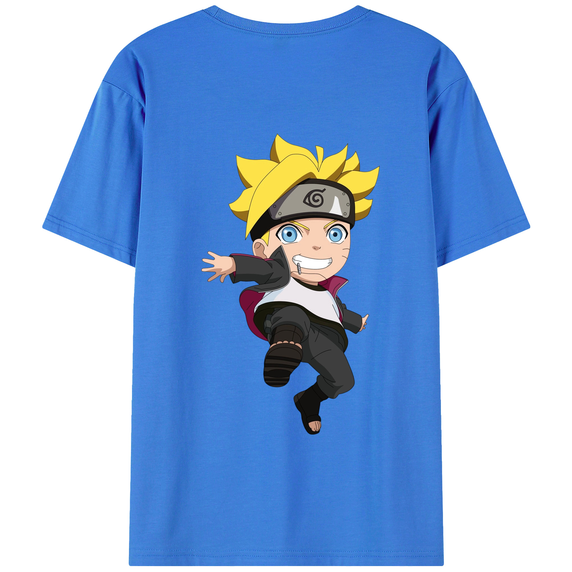 （画像用） NARUTO -ナルト- うずまき ボルト Uzumaki Boruto 綿100％半袖Tシャツ（背面プリント）