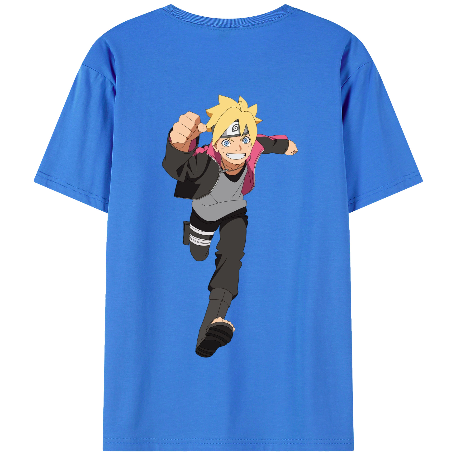 （画像用） NARUTO -ナルト- うずまき ボルト Uzumaki Boruto 綿100％半袖Tシャツ（背面プリント）