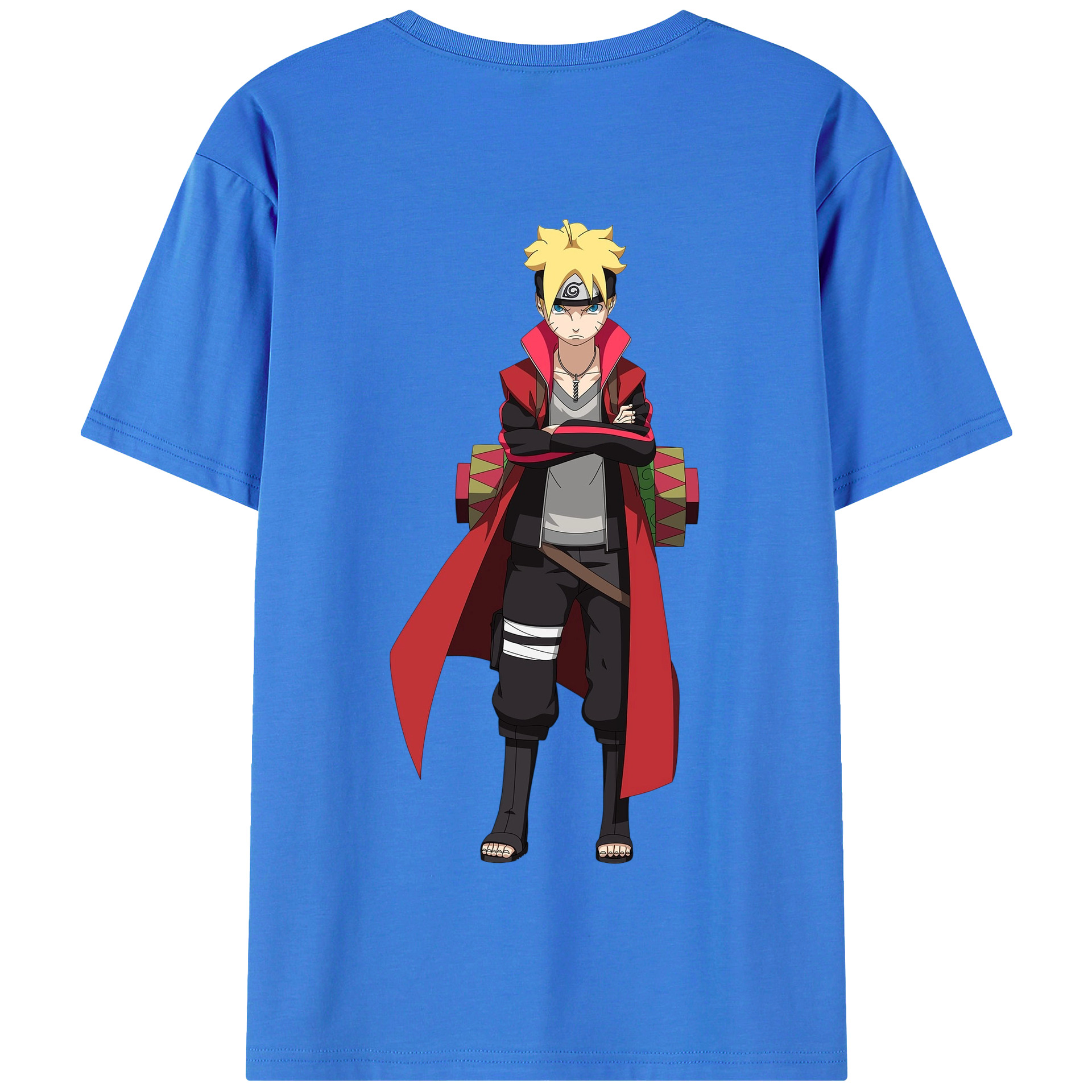 （画像用） NARUTO -ナルト- うずまき ボルト Uzumaki Boruto 綿100％半袖Tシャツ（背面プリント）