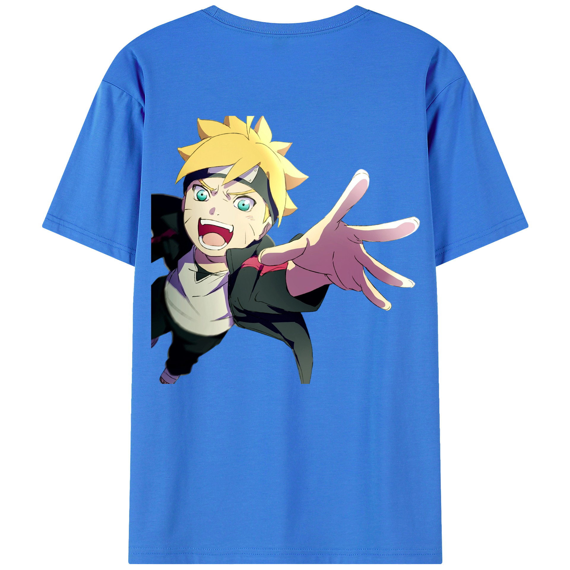 （画像用） NARUTO -ナルト- うずまき ボルト Uzumaki Boruto 綿100％半袖Tシャツ（背面プリント）