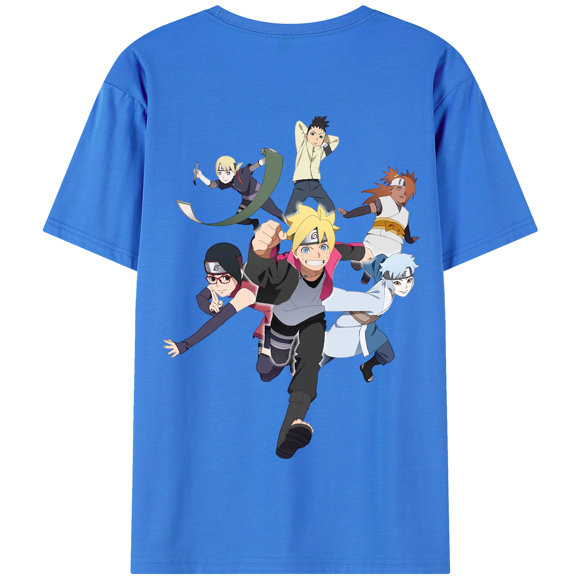 （画像用） NARUTO -ナルト- うずまき ボルト Uzumaki Boruto 綿100％半袖Tシャツ（背面プリント）