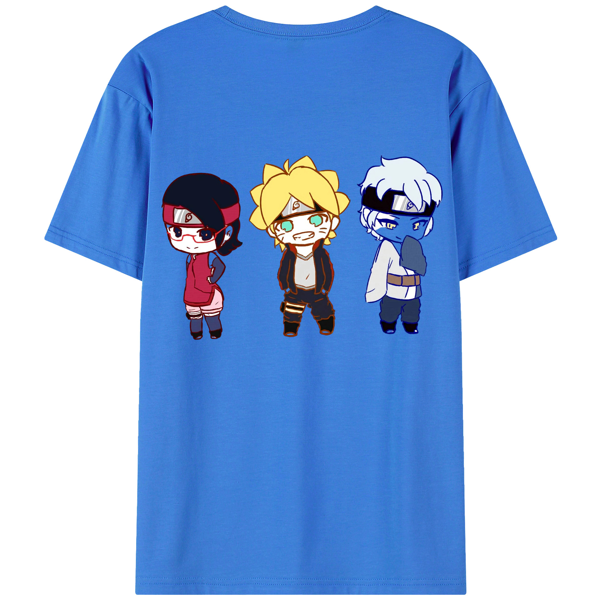 （画像用） NARUTO -ナルト- うずまき ボルト Uzumaki Boruto 綿100％半袖Tシャツ（背面プリント）
