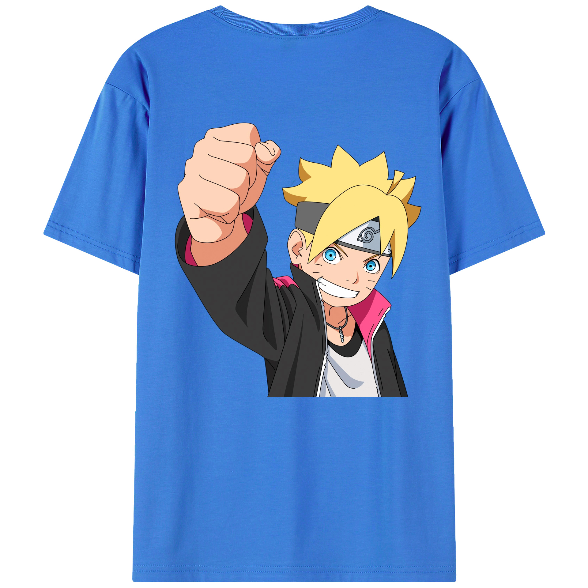 （画像用） NARUTO -ナルト- うずまき ボルト Uzumaki Boruto 綿100％半袖Tシャツ（背面プリント）