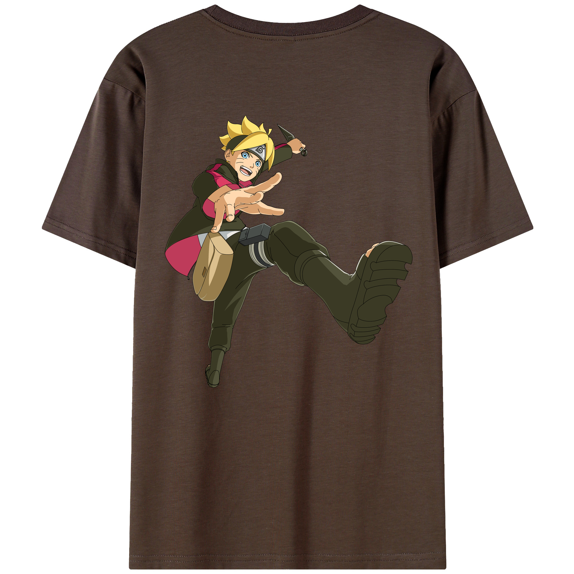 （画像用） NARUTO -ナルト- うずまき ボルト Uzumaki Boruto 綿100％半袖Tシャツ（背面プリント）