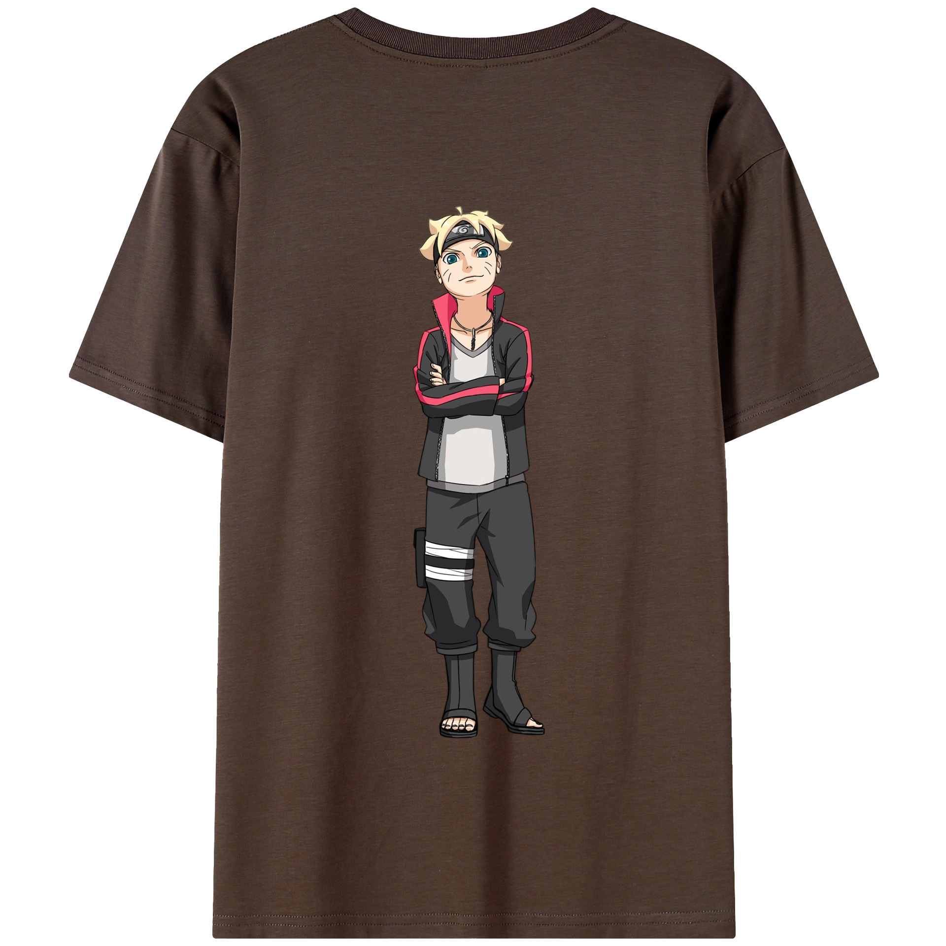 （画像用） NARUTO -ナルト- うずまき ボルト Uzumaki Boruto 綿100％半袖Tシャツ（背面プリント）